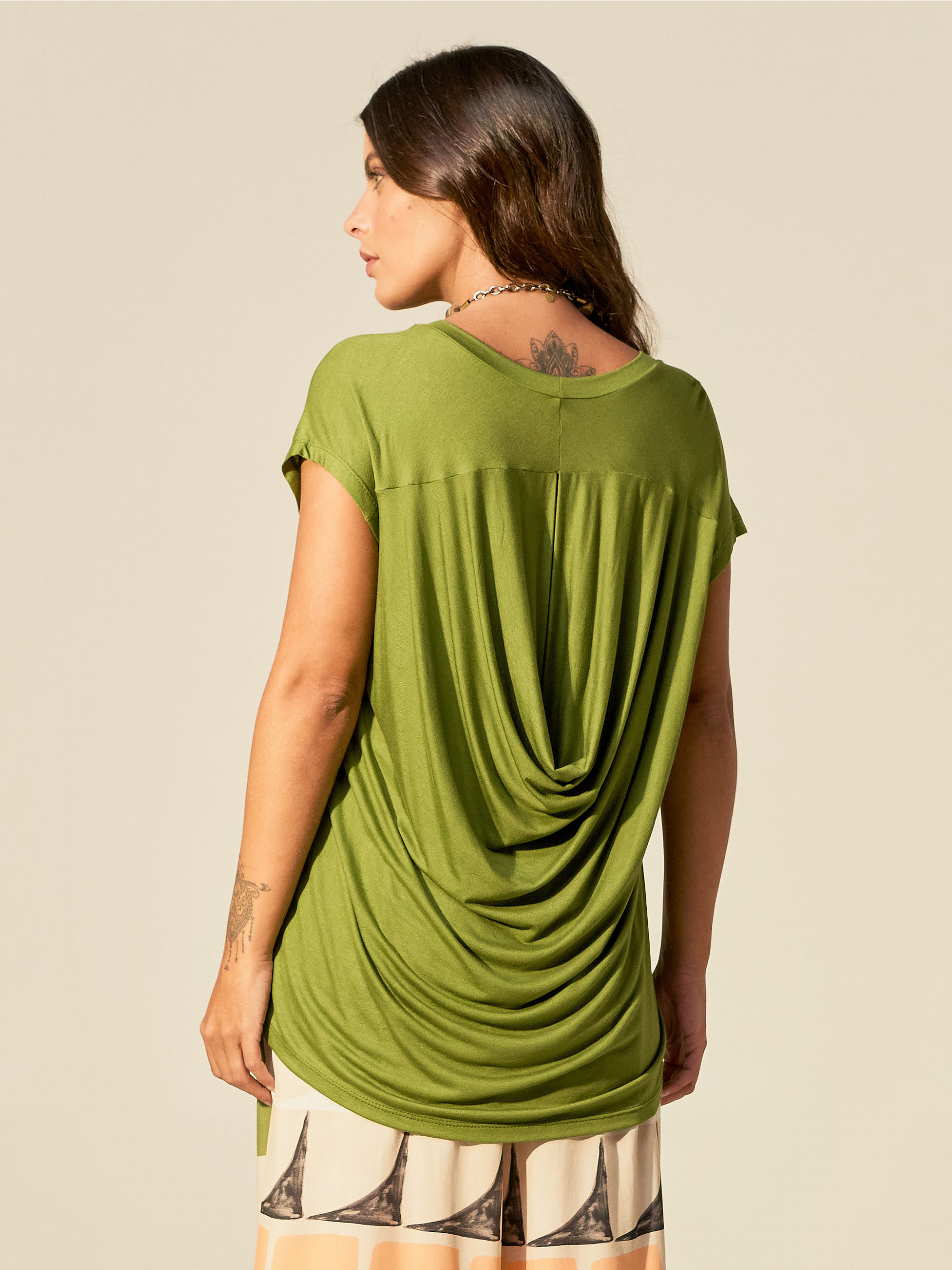 Blusa Soft Drapeada Costa Abacate