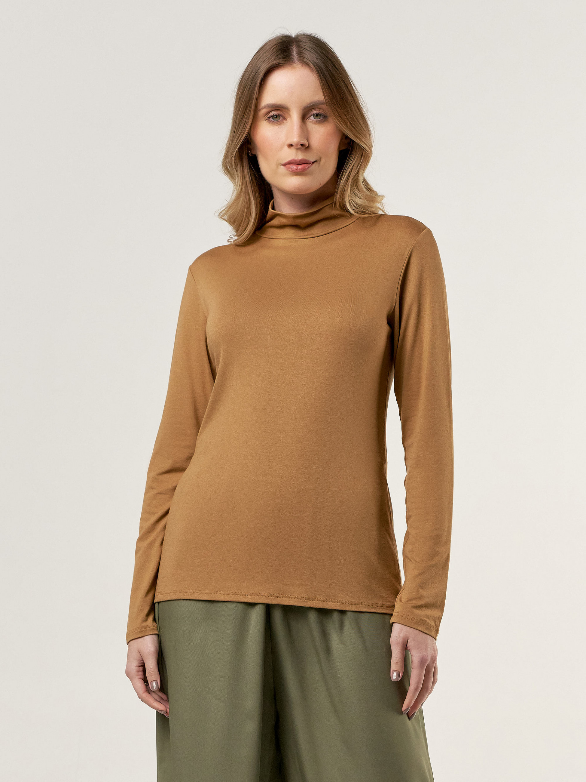 Blusa Cacharrel Malha Caramelo