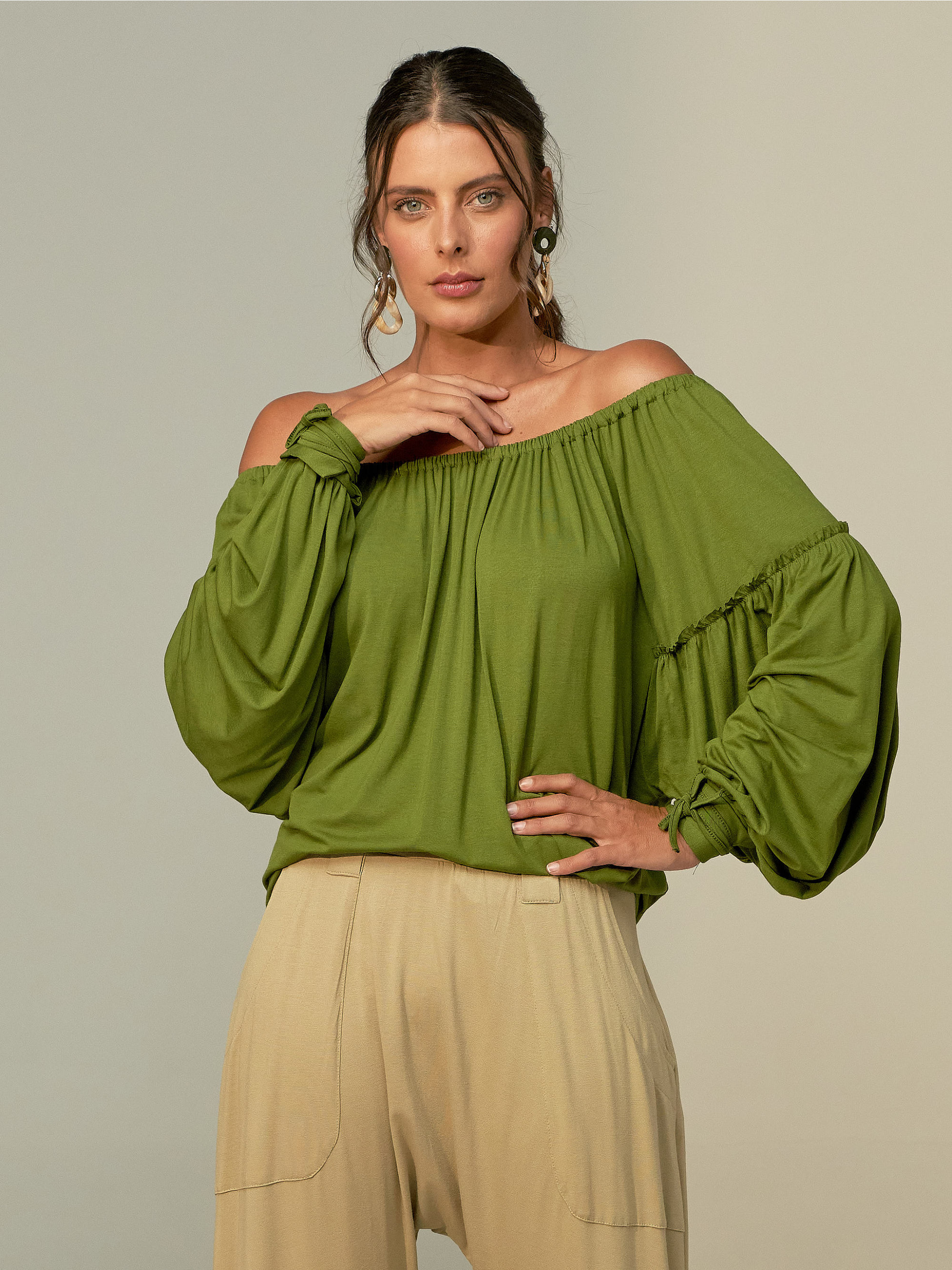 Blusa Ombro A Ombro Abacate