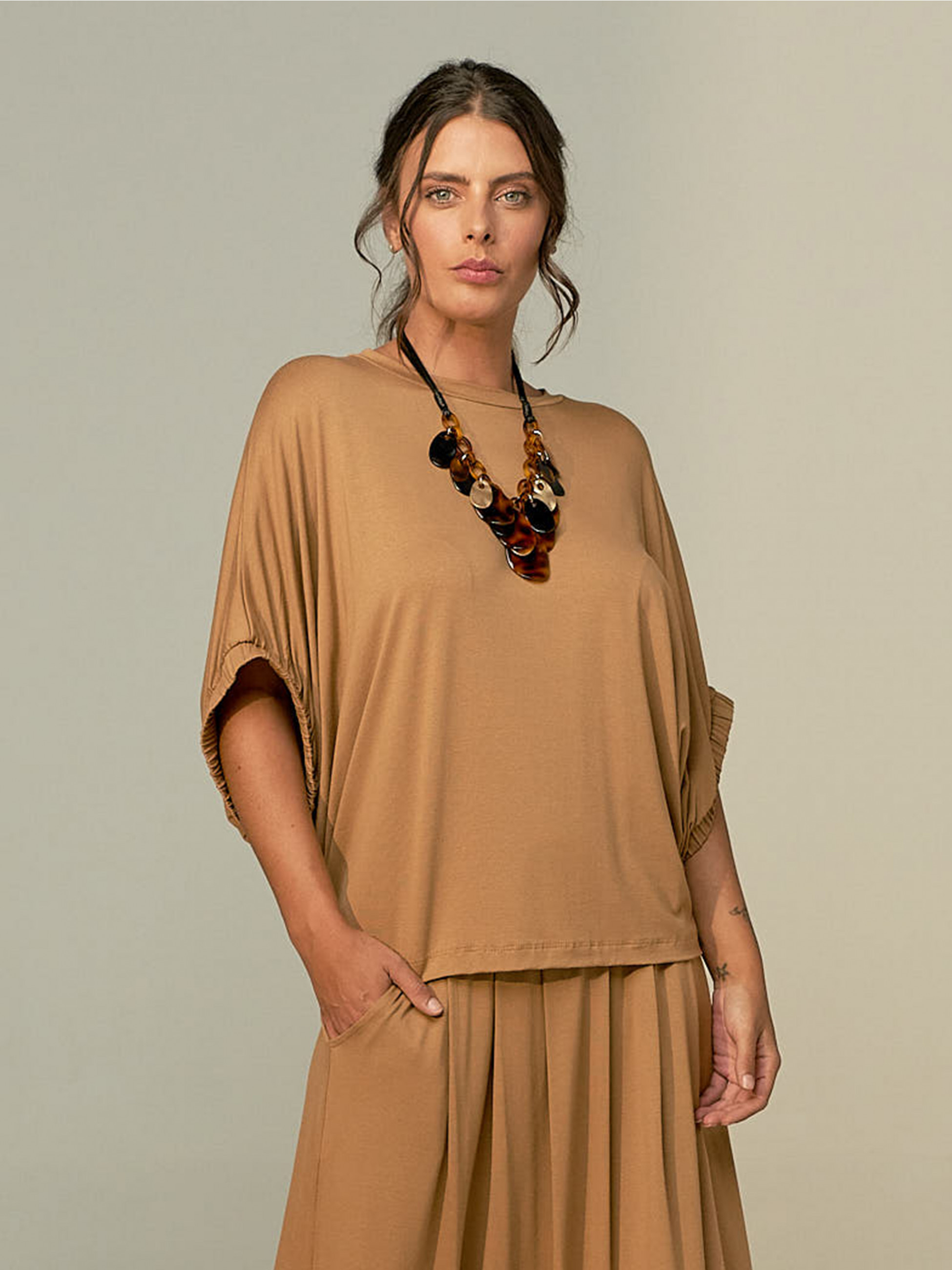 Blusa Punho Elástico Tamarindo