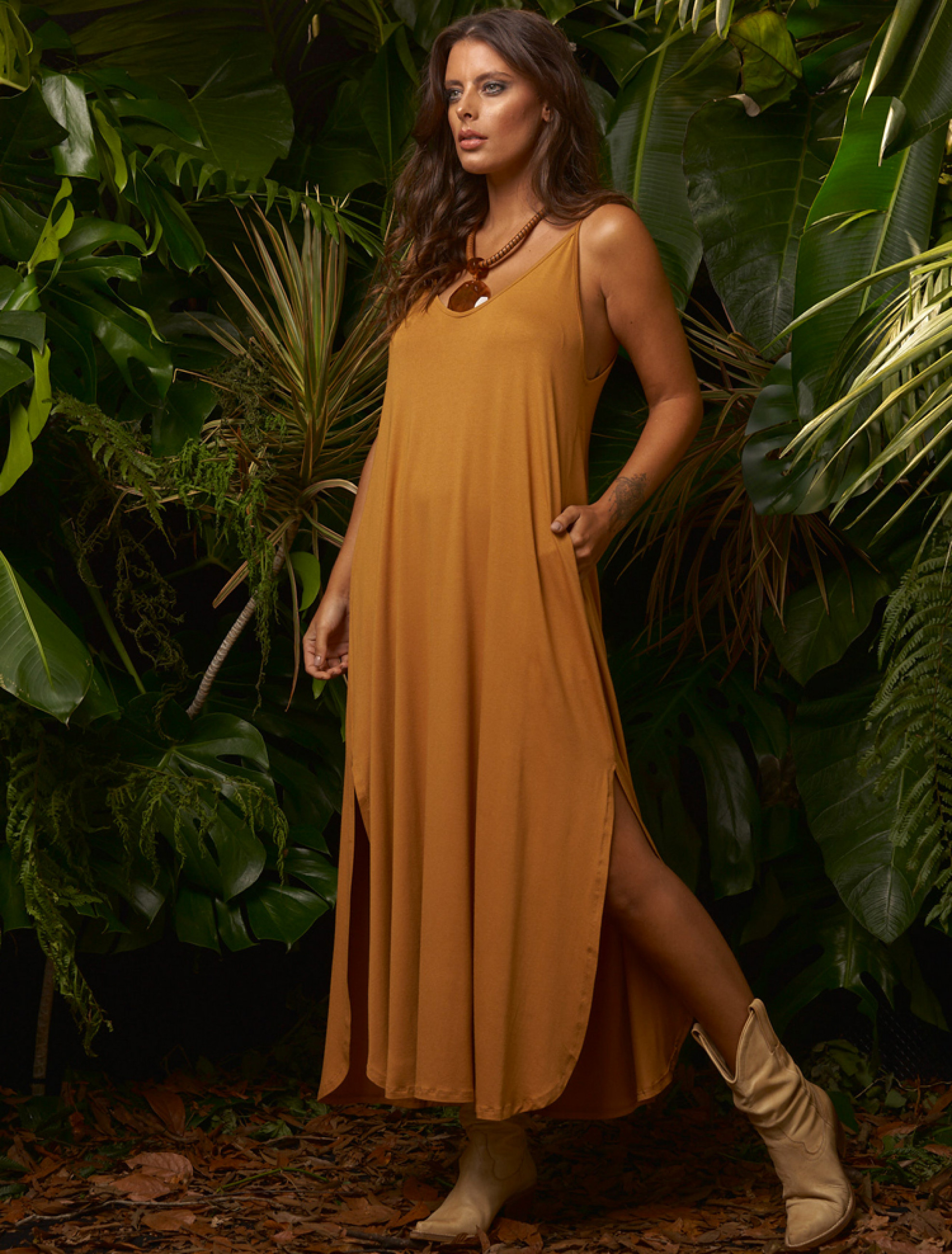 Vestido Regatão Caramelo