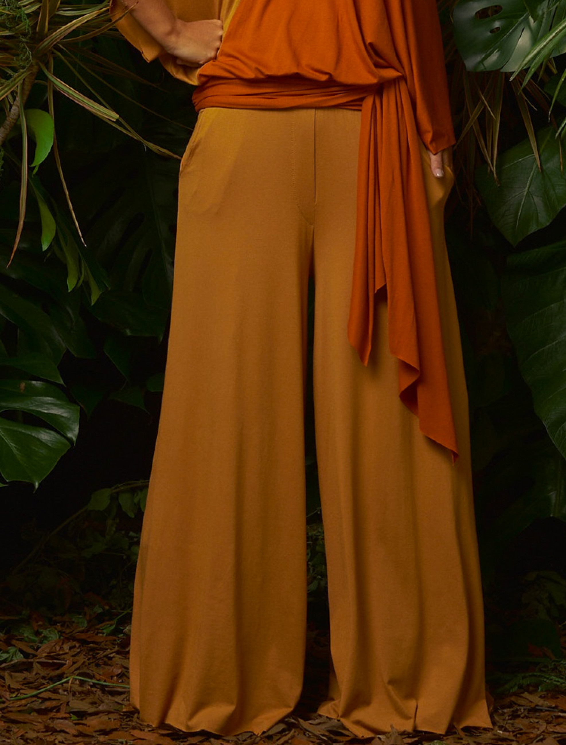 Calça Maxi Pantalona Caramelo