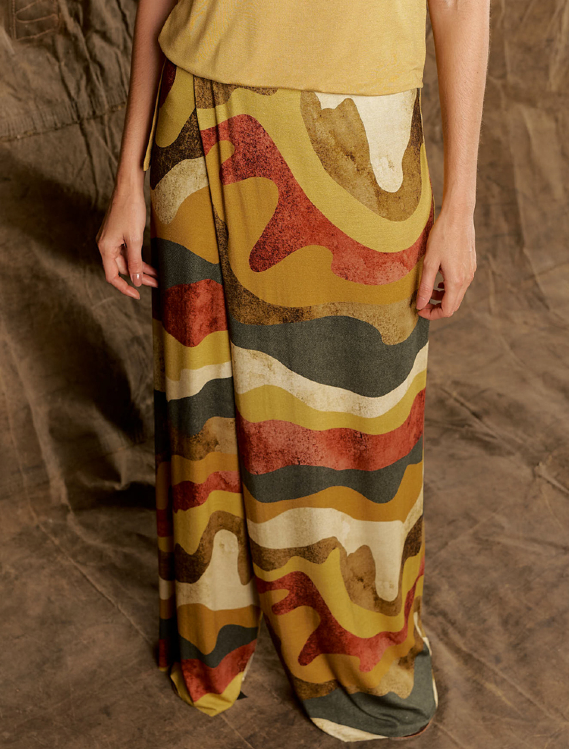 Calça Maxi Prega Onda