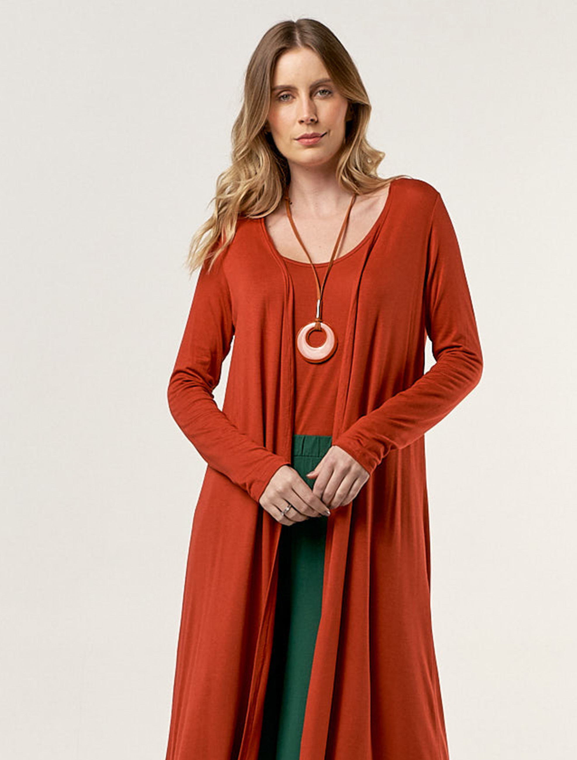 Casaco Longo Soft Ferrugem