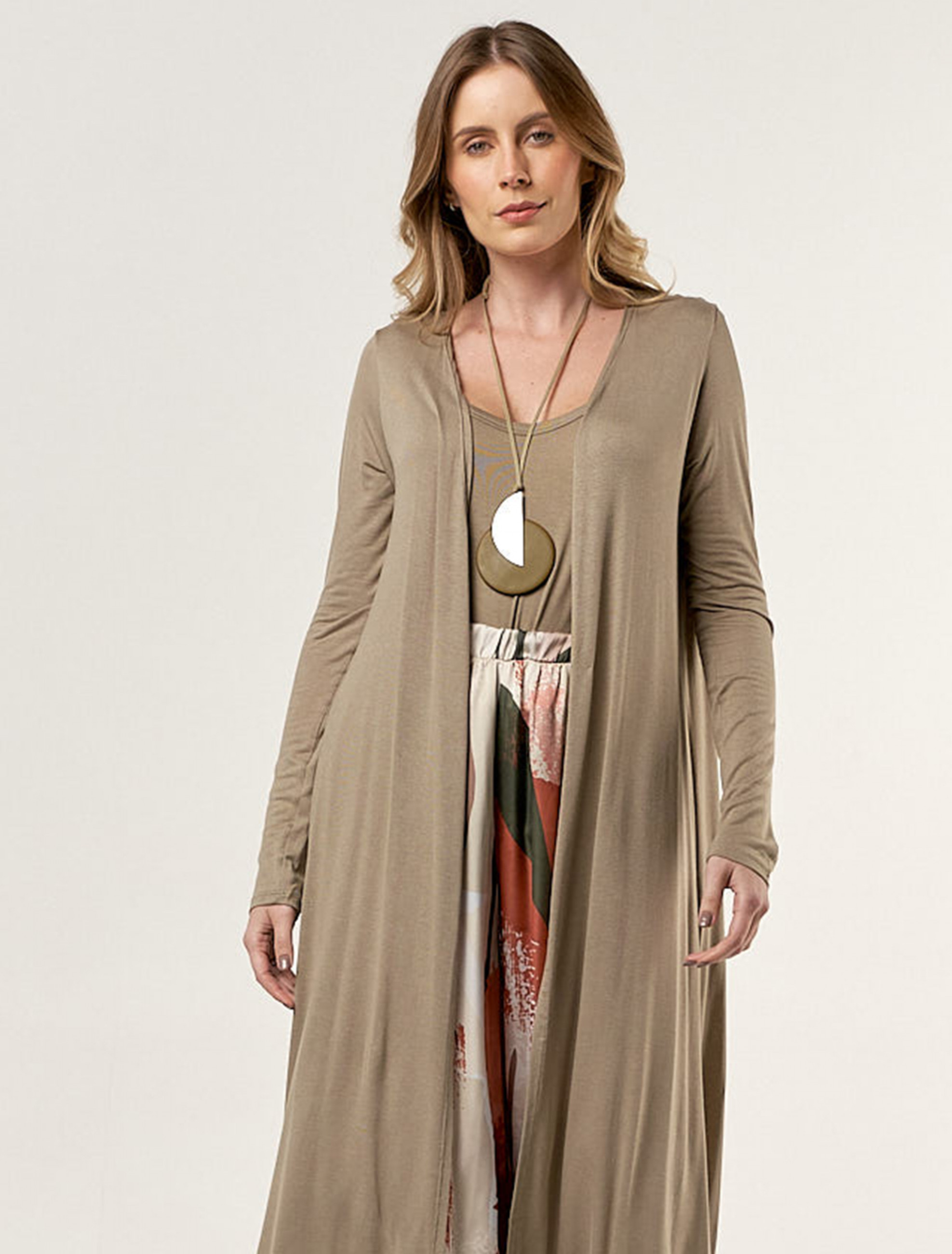 Casaco Longo Soft Cáqui