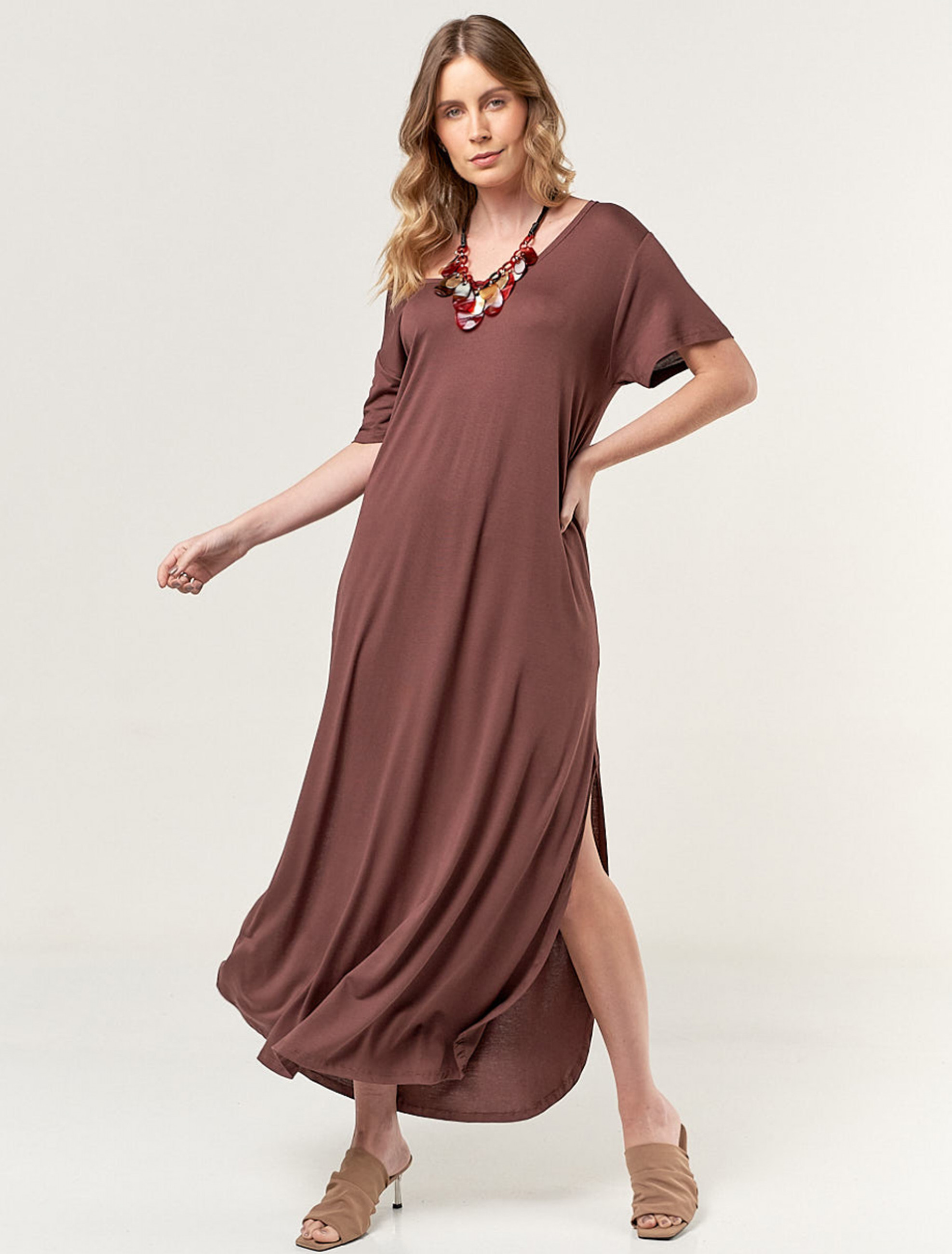 Vestido Camisetão Chocolate