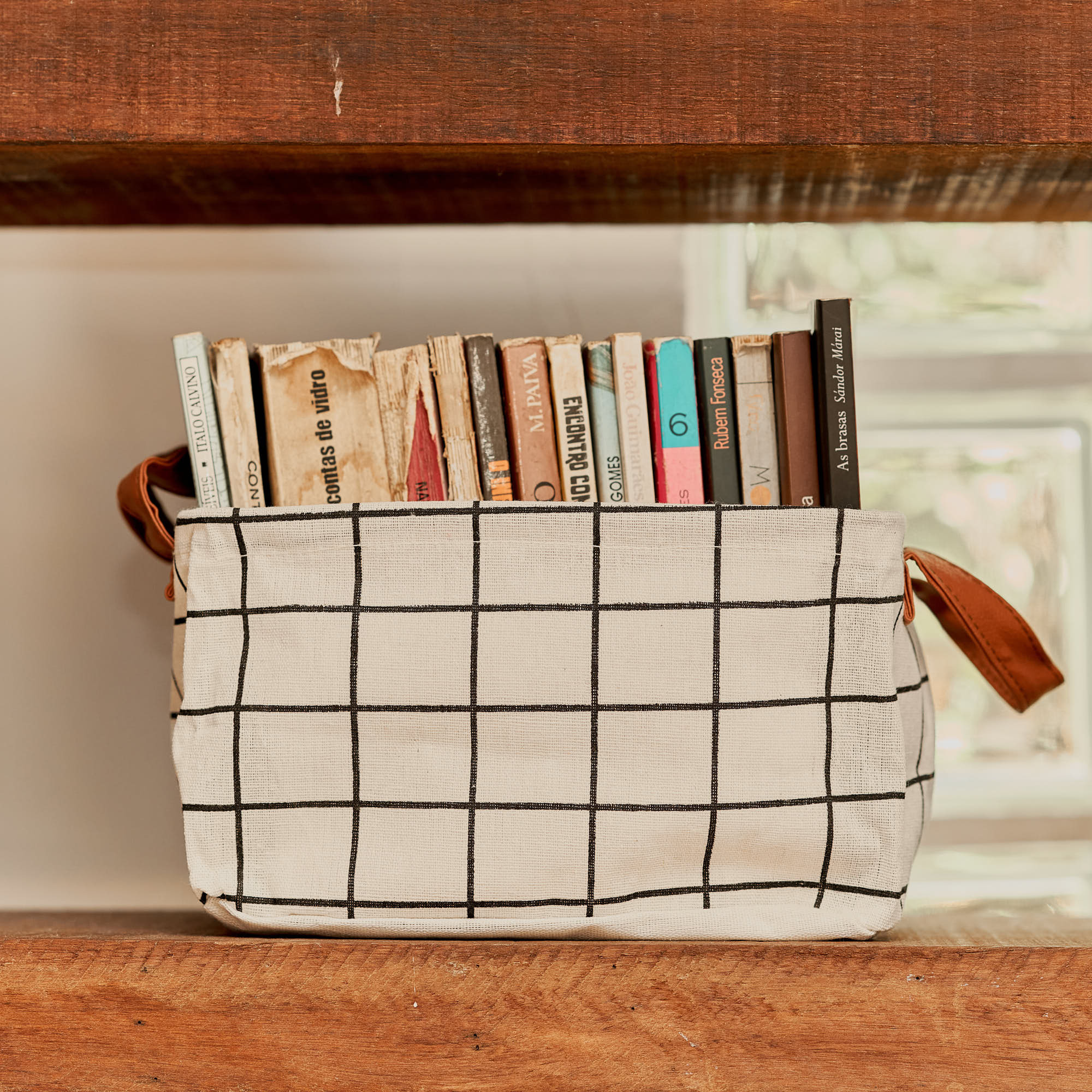 Cesto Organizador Quadriculado 20cm