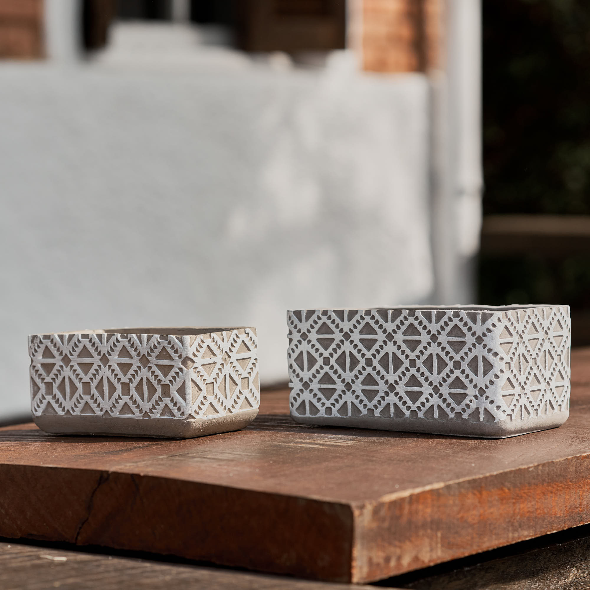 Jogo Cachepot Inca Retângulo