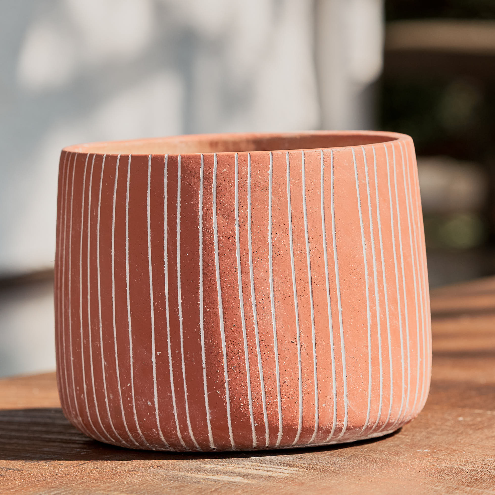 Cachepot Listras Terra Cota 14cm-U