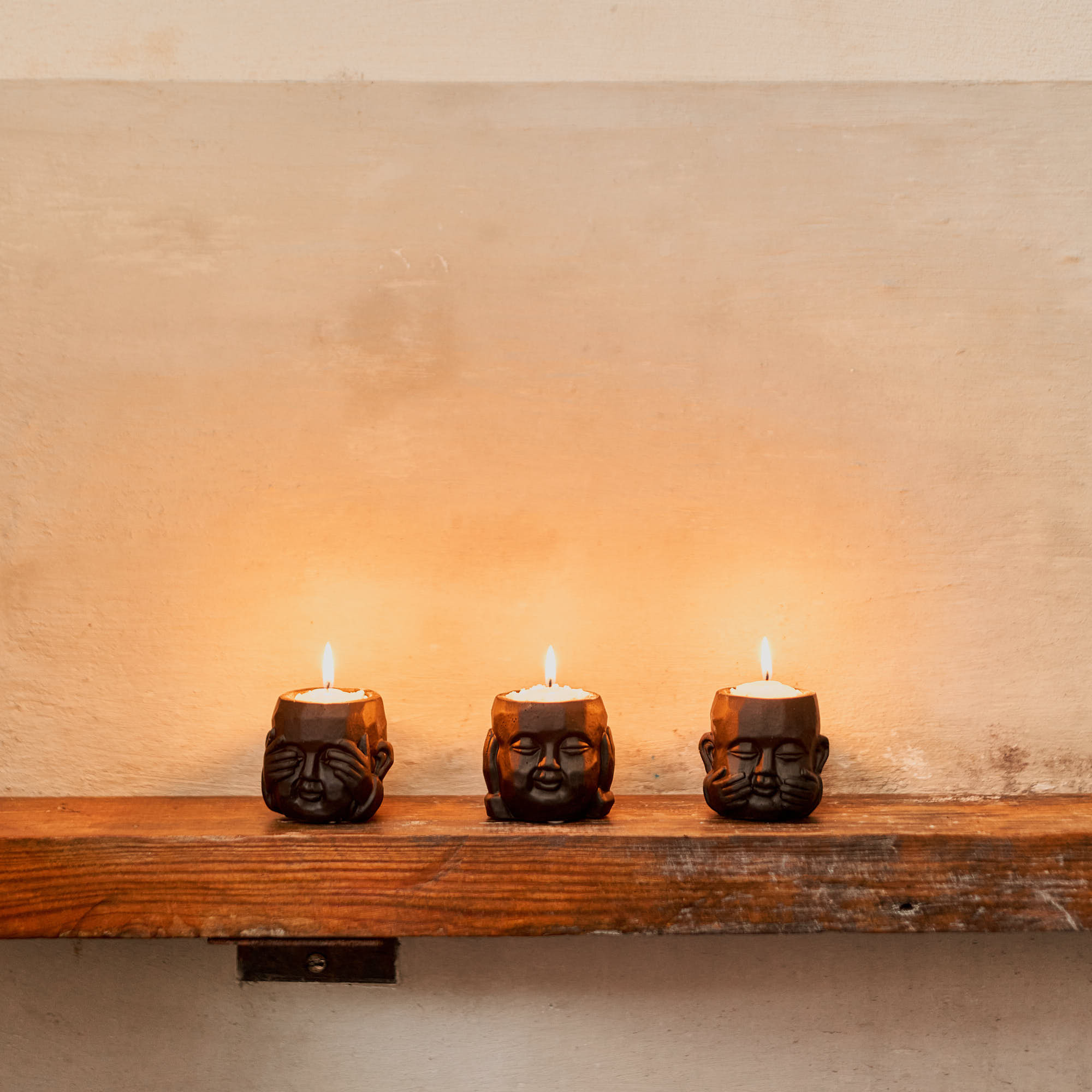 Jogo Cachepot Buda Preto