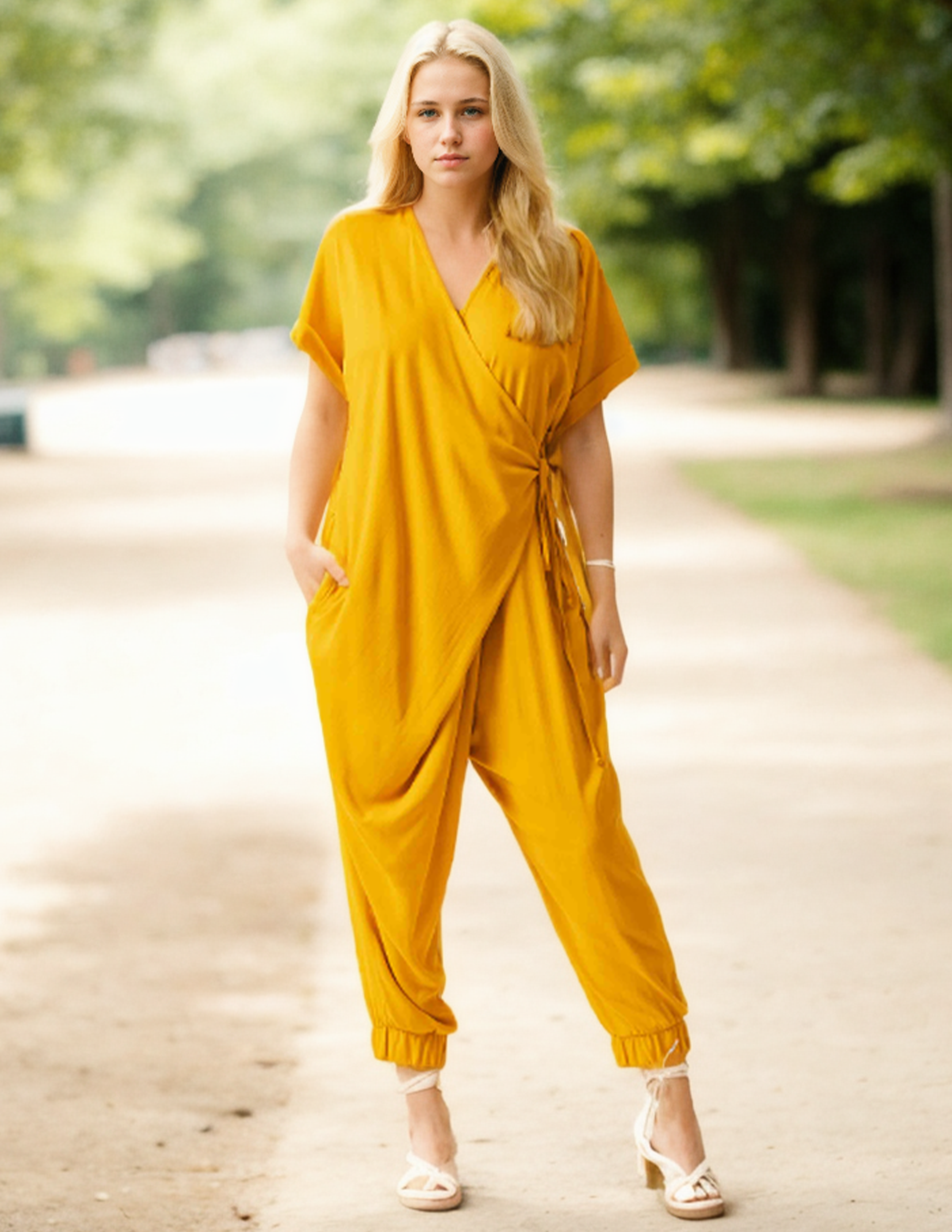 Macacão Pareô Amarelo Âmbar