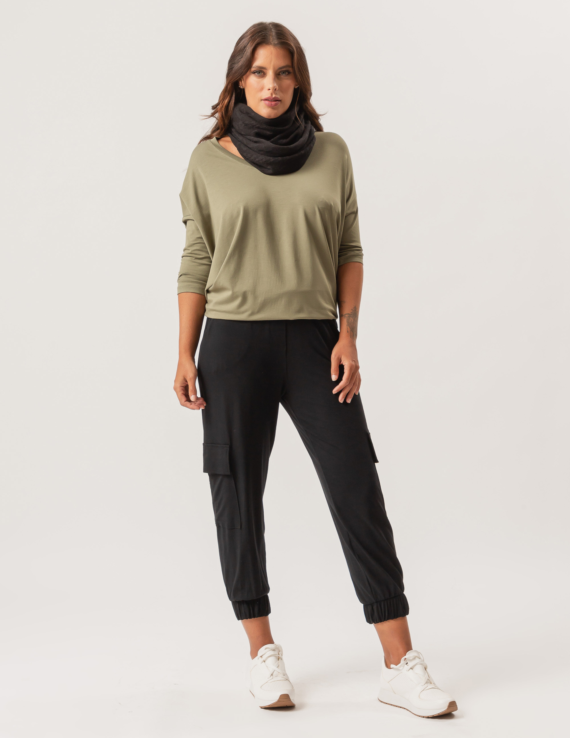 Blusa Gola V Verde Botânico