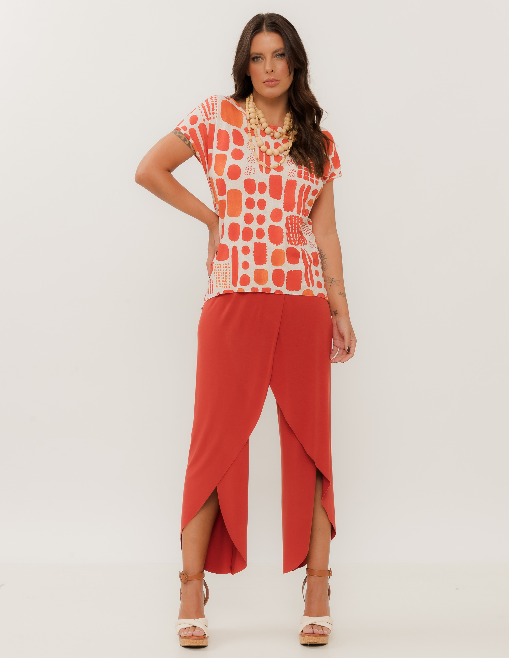 Calça Envelope Vermelho Romã