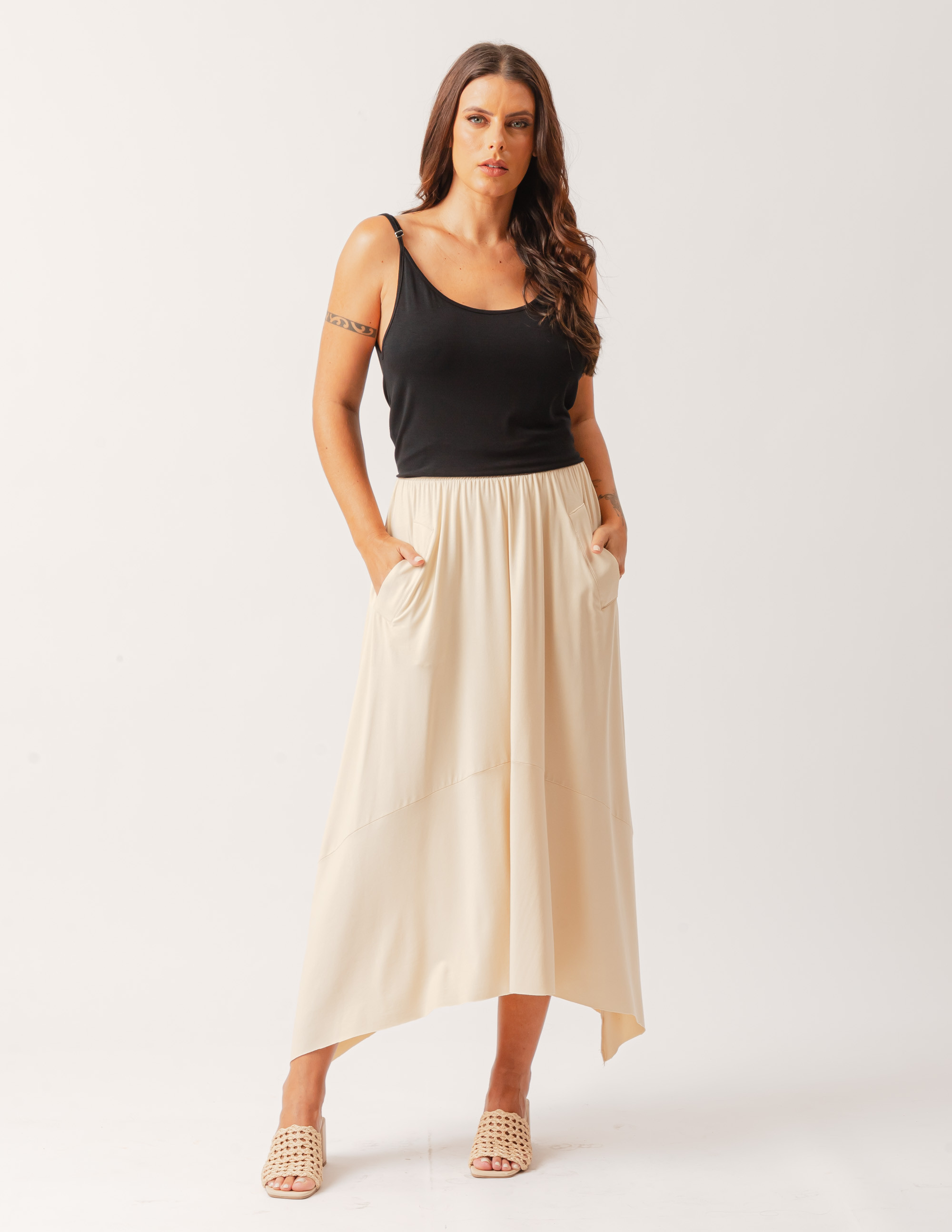 Saia Ponta Assimétrica Gelato