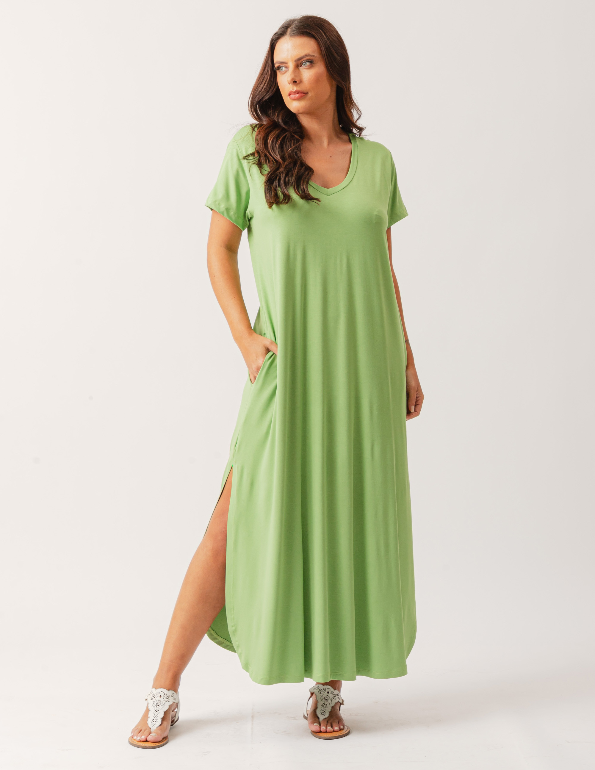 Vestido Camisetão Verde Jardim