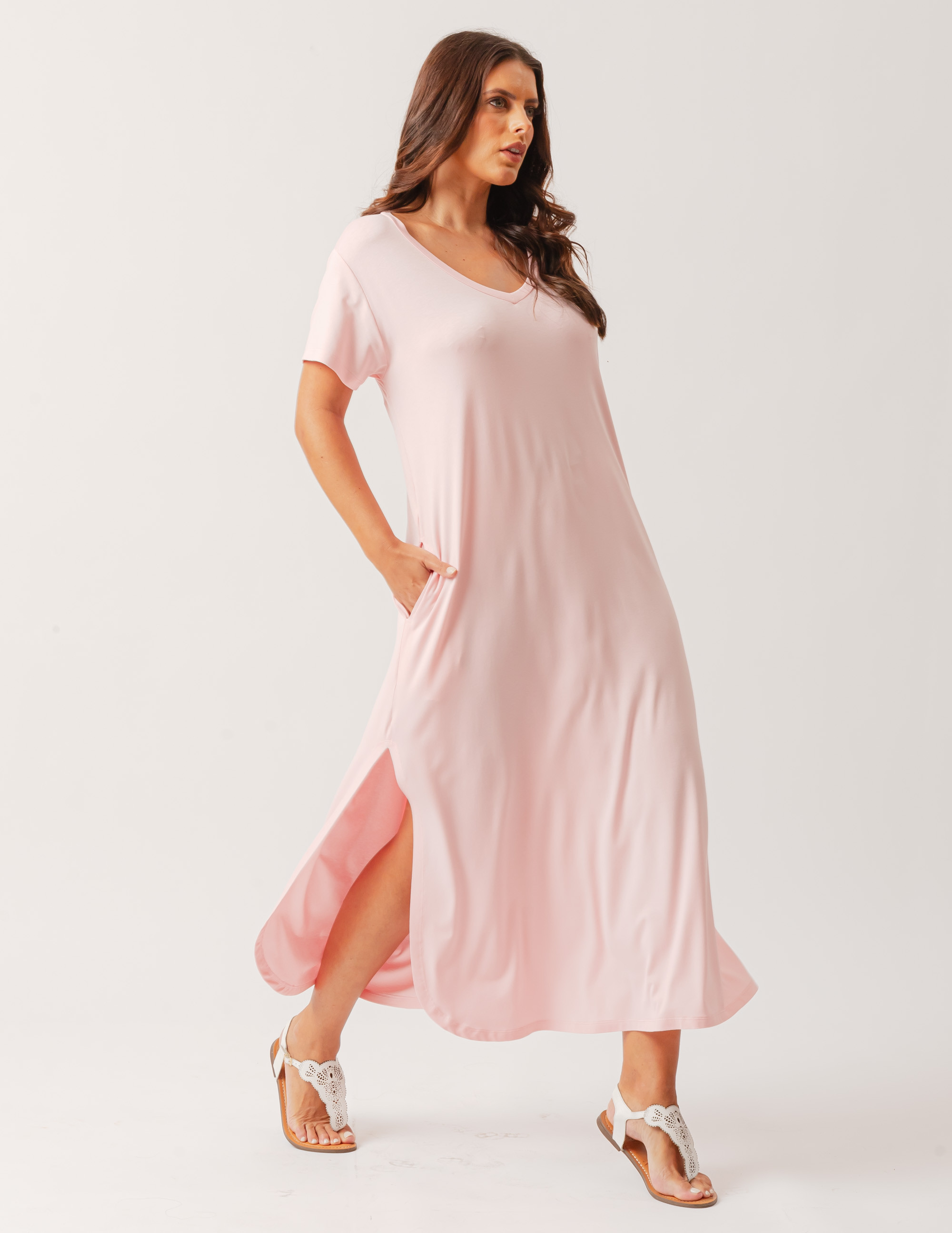 Vestido Camisetão Rosa Fantasia