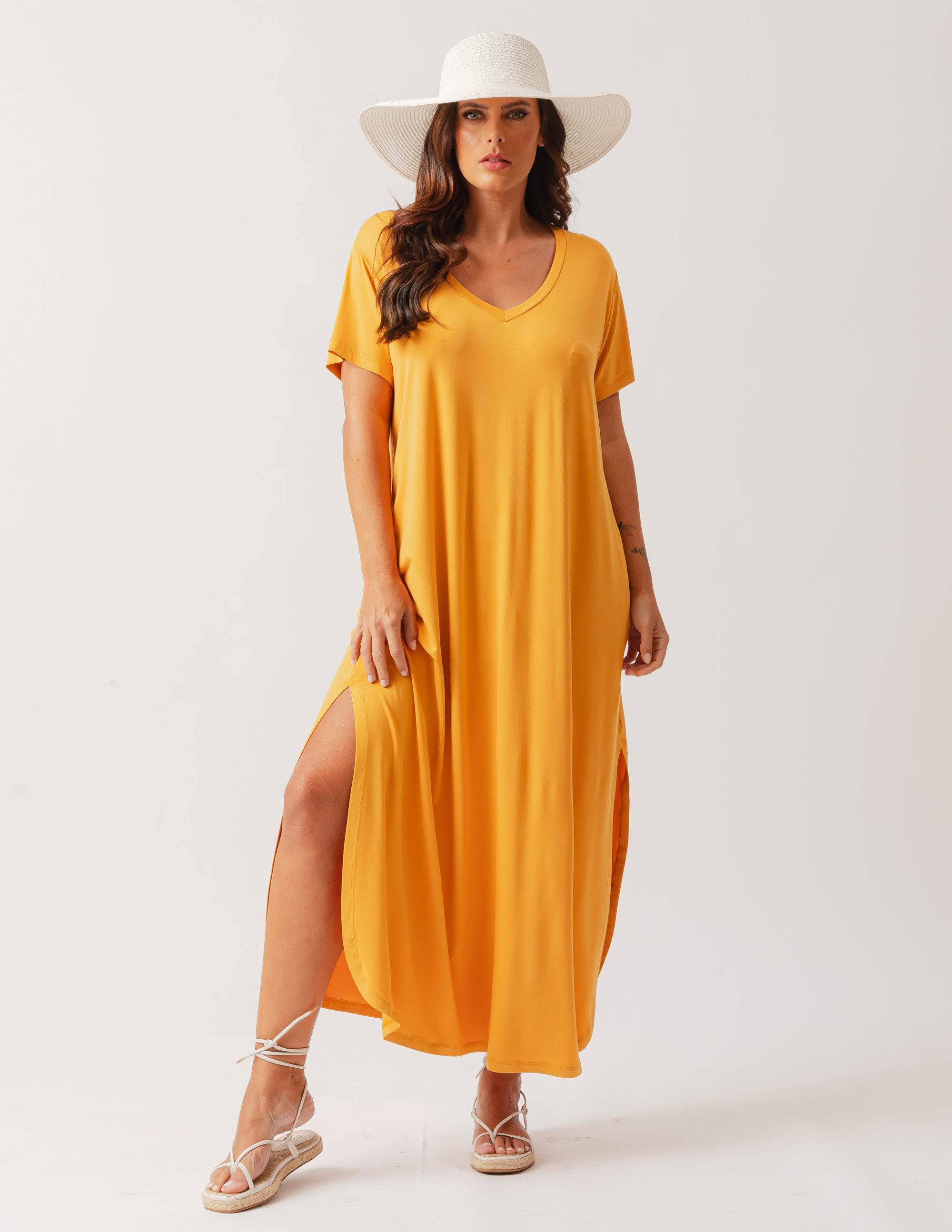Vestido Camisetão Amarelo Âmbar