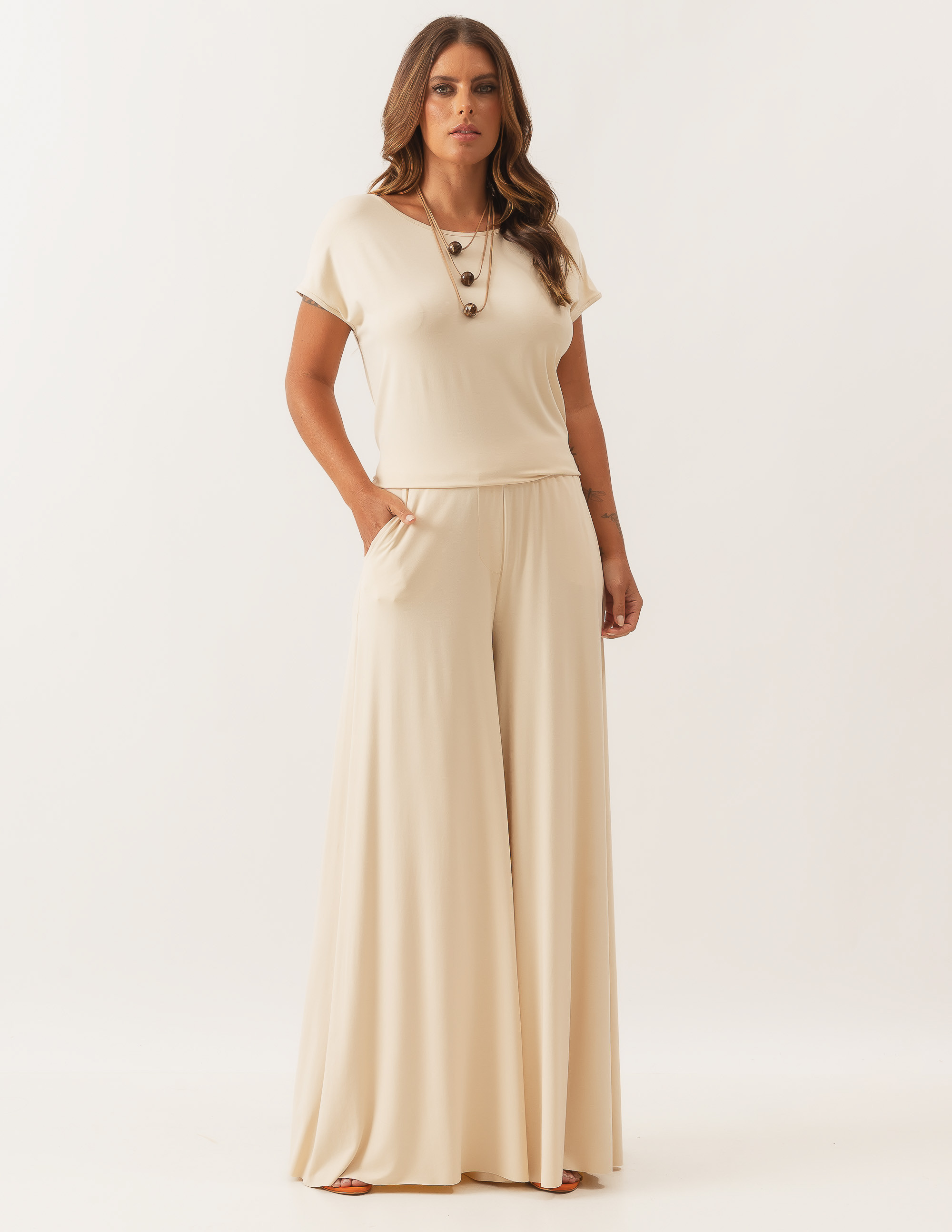 Calça Maxi Pantalona Gelato