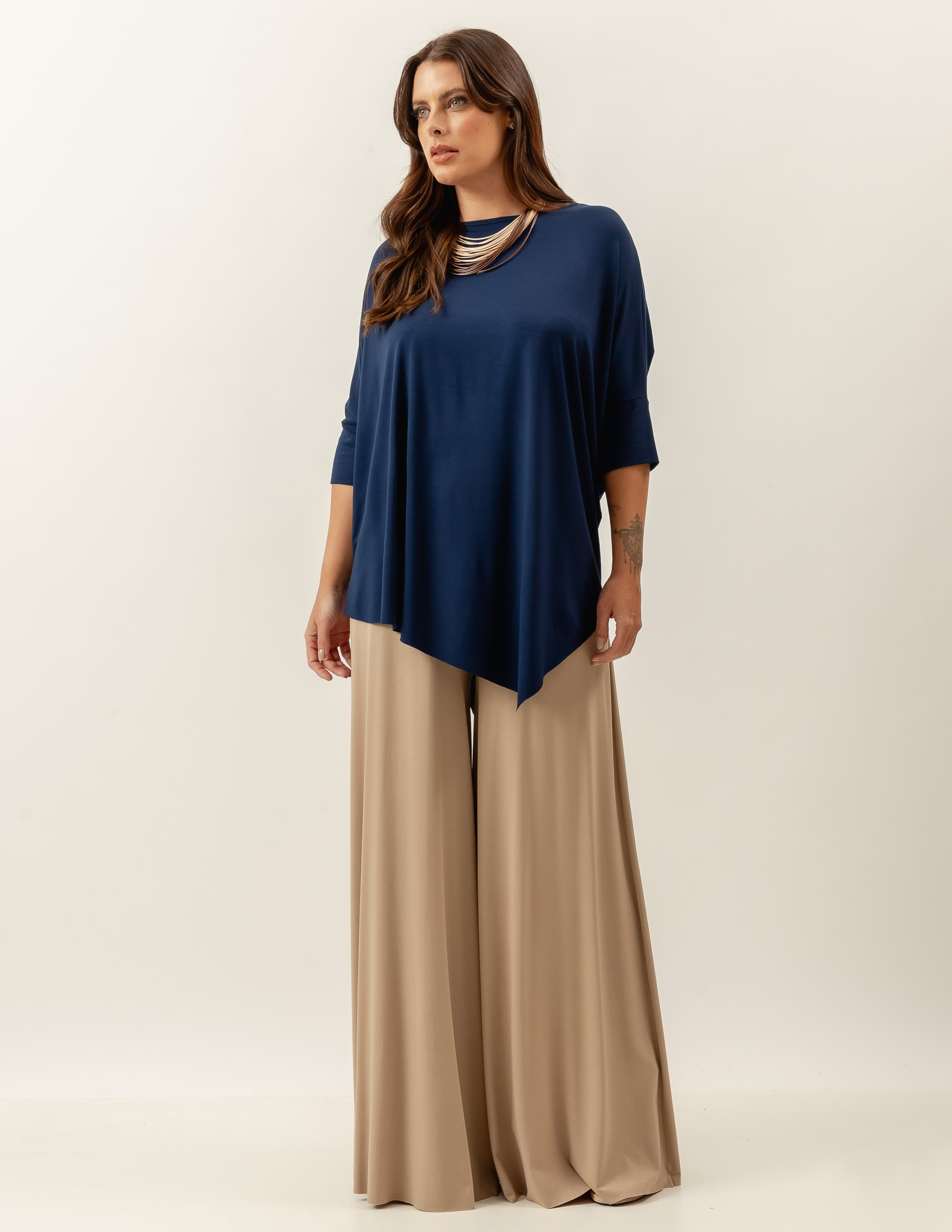 Blusa Seta Azul Marinho