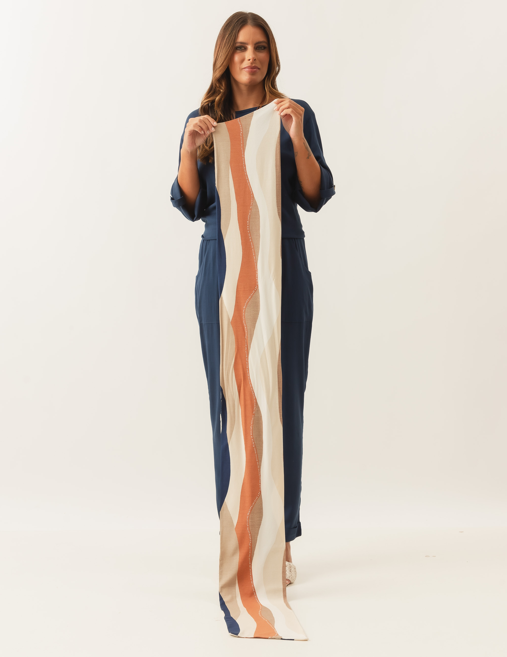 Faixa Malha Estampa Ondas