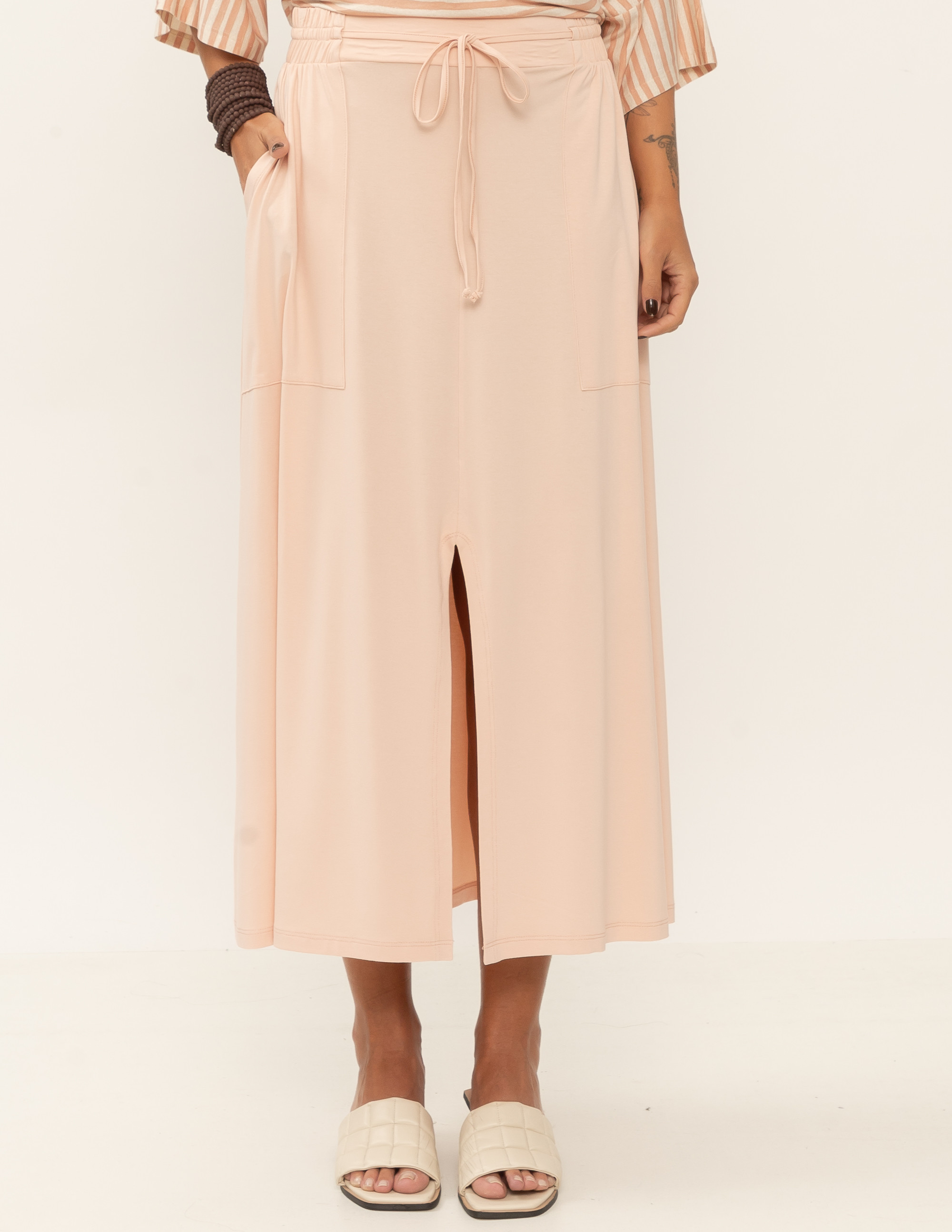 Saia Trapézio Rosa Mantra