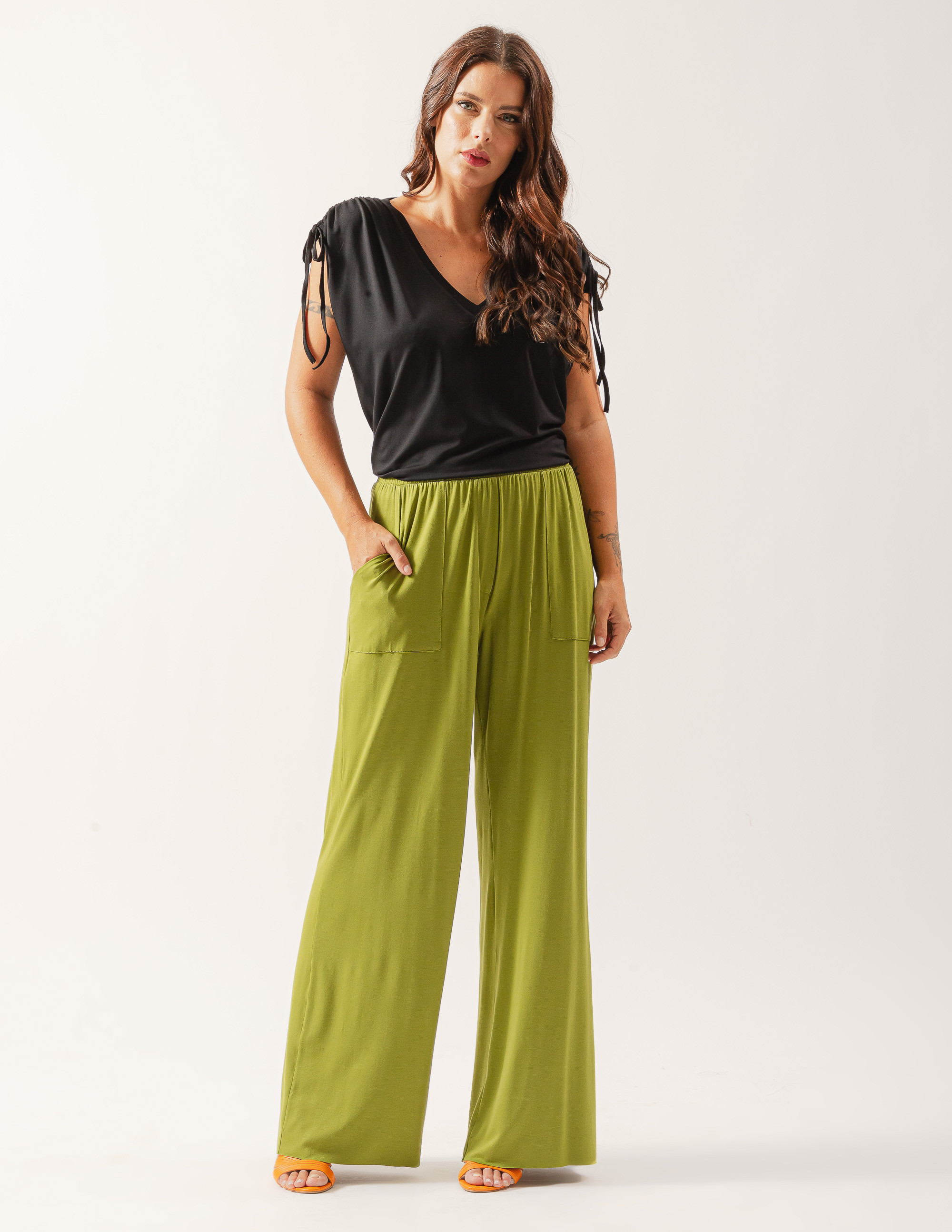 Calça Pantalona Verde Natureza