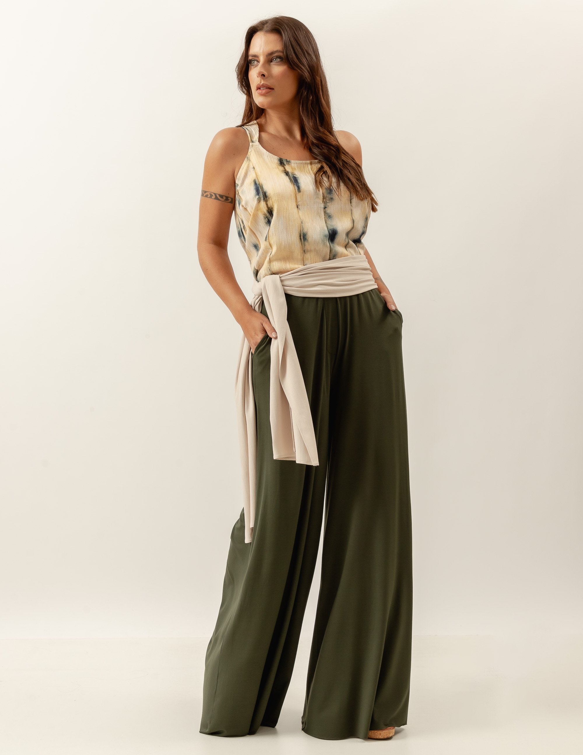 Regata Alça Larga Estampa Tie Dye