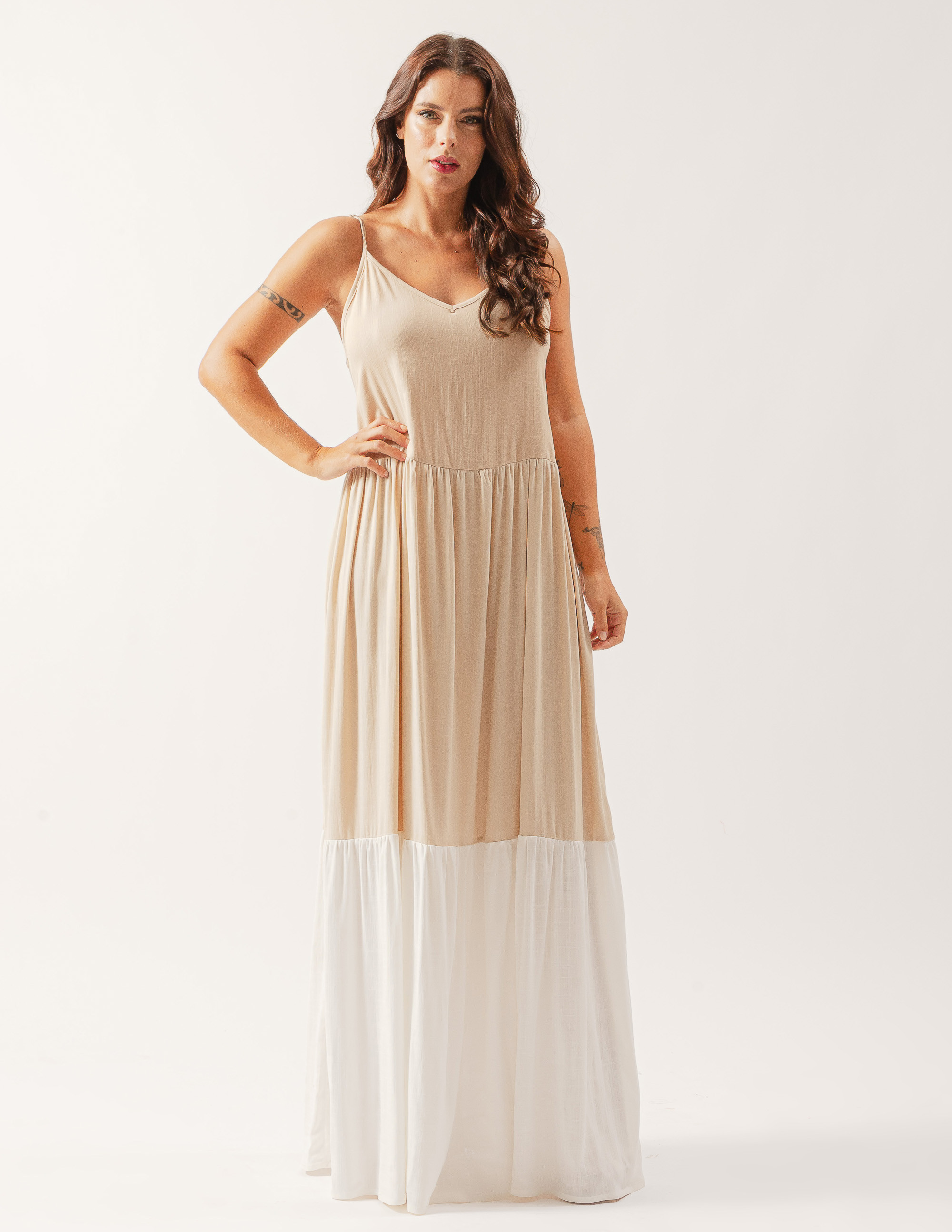 Vestido Linho Recorte 3 Marias Linho