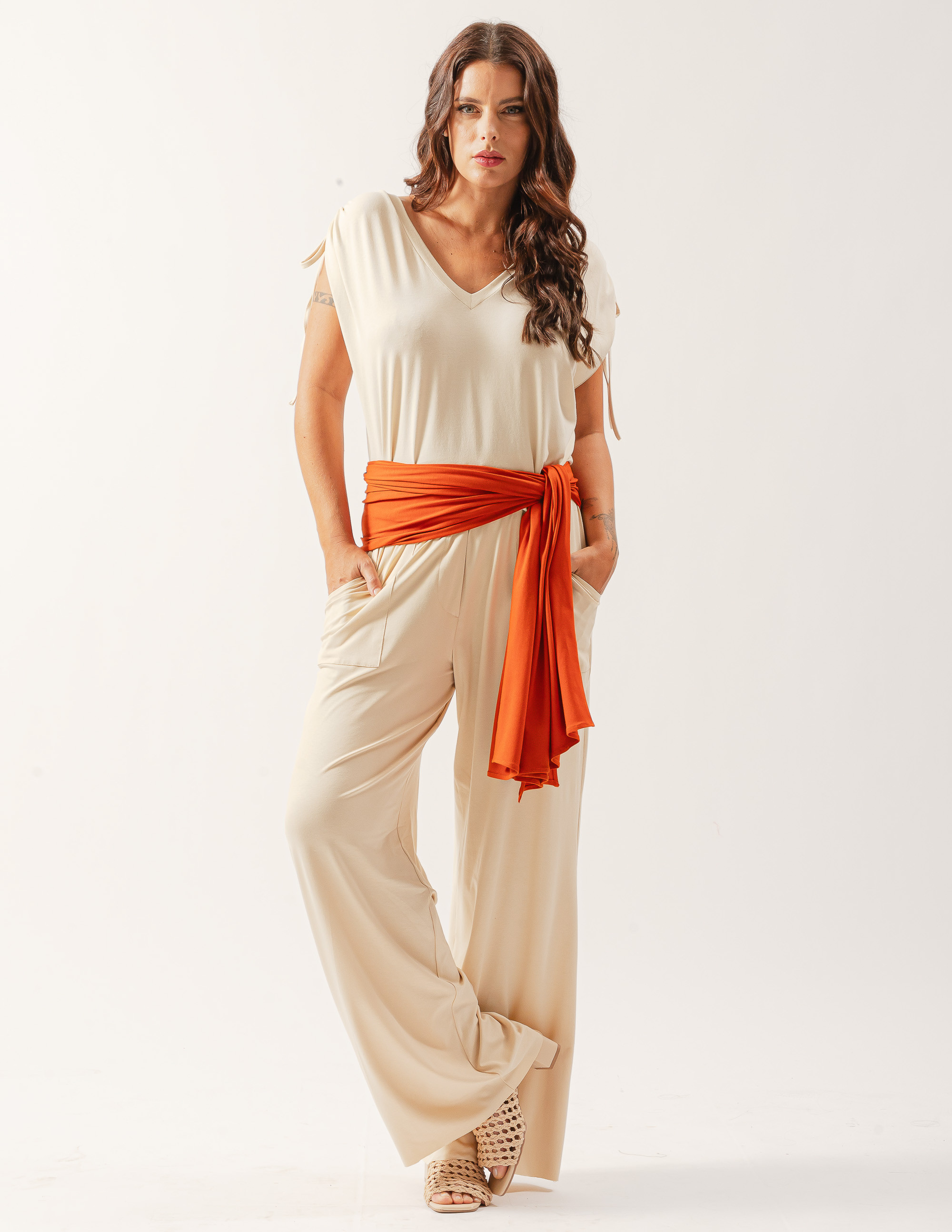 Faixa Malha Laranja Brasa