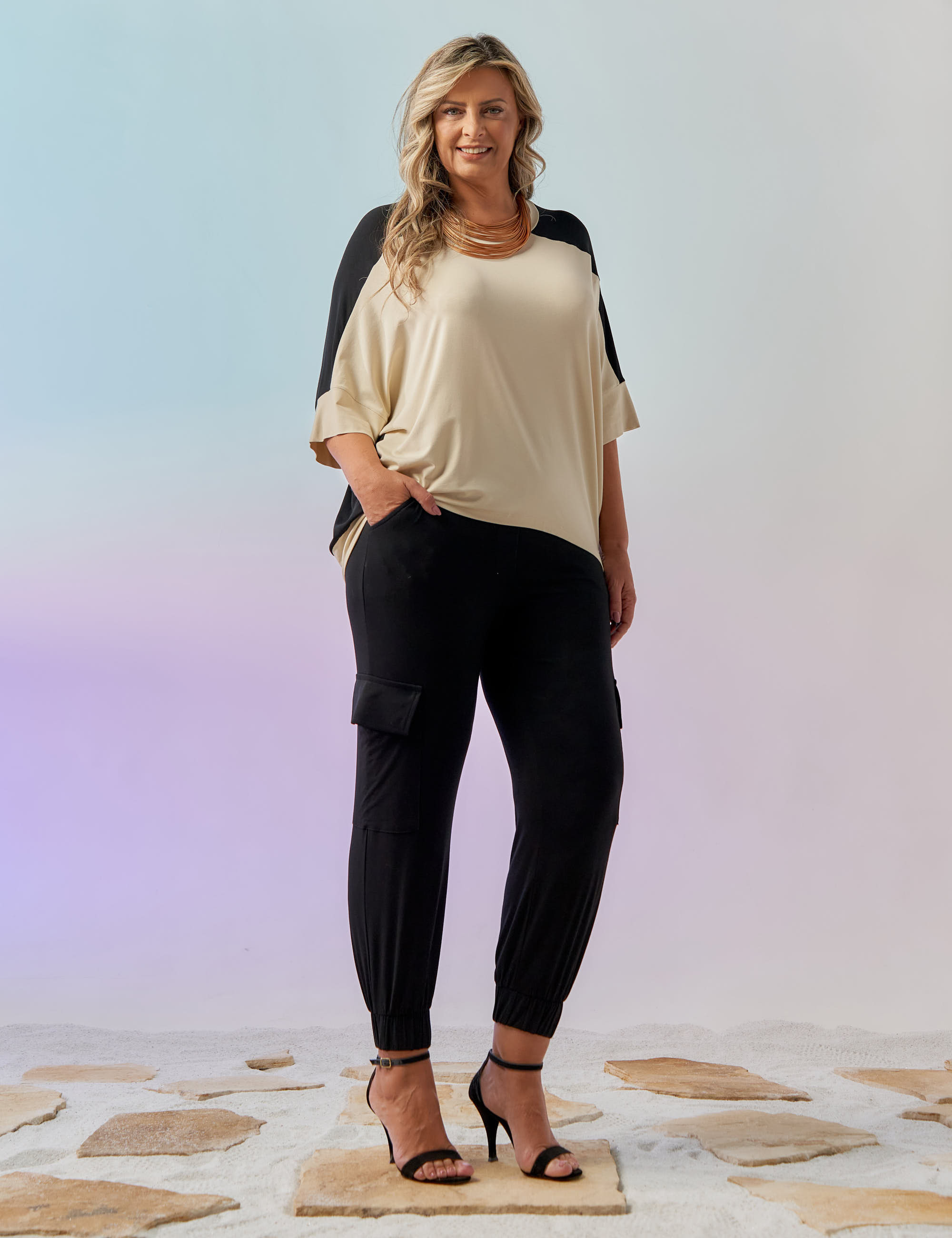 Conjunto Bicolor Amplo Preto