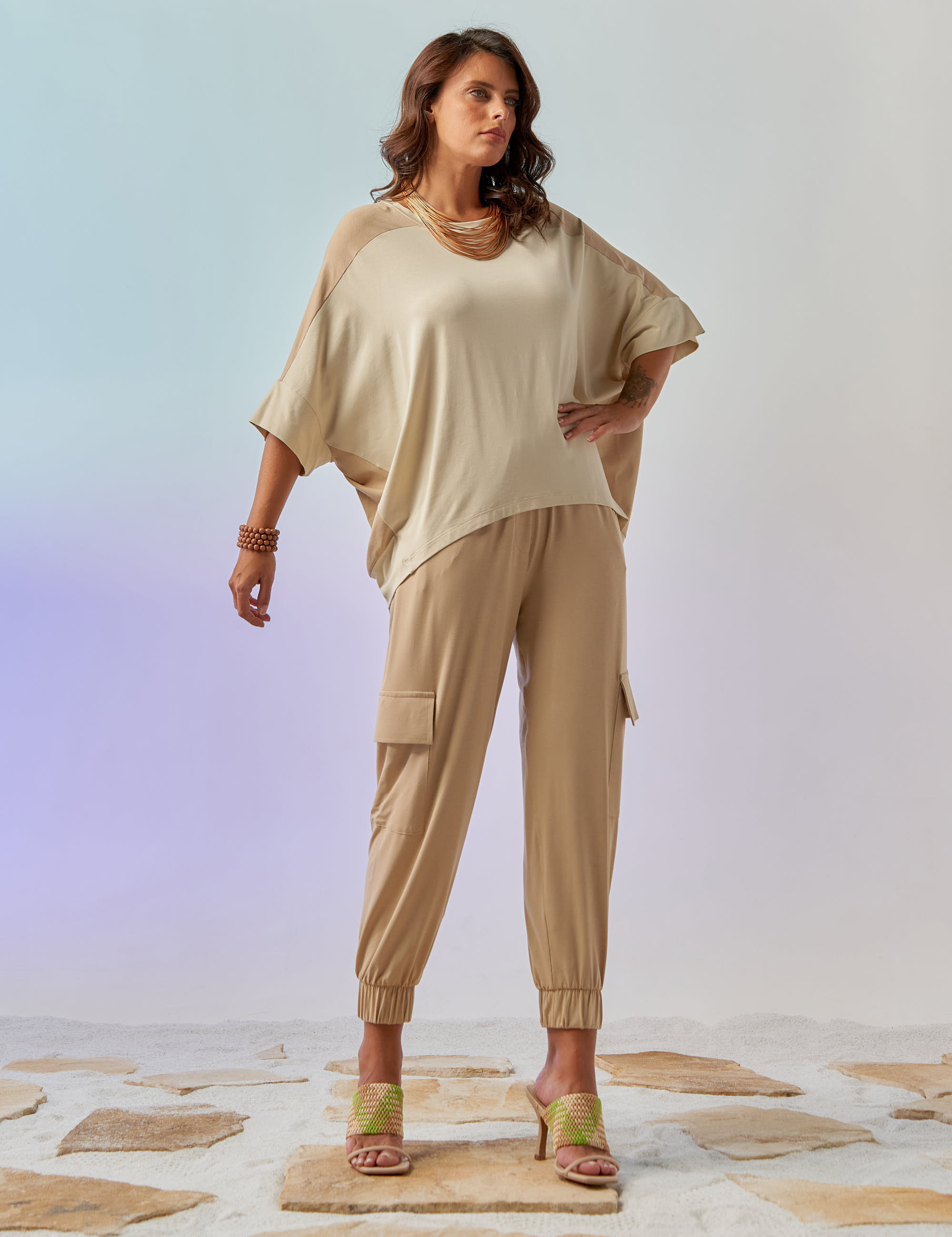 Conjunto Bicolor Amplo Cogumelo