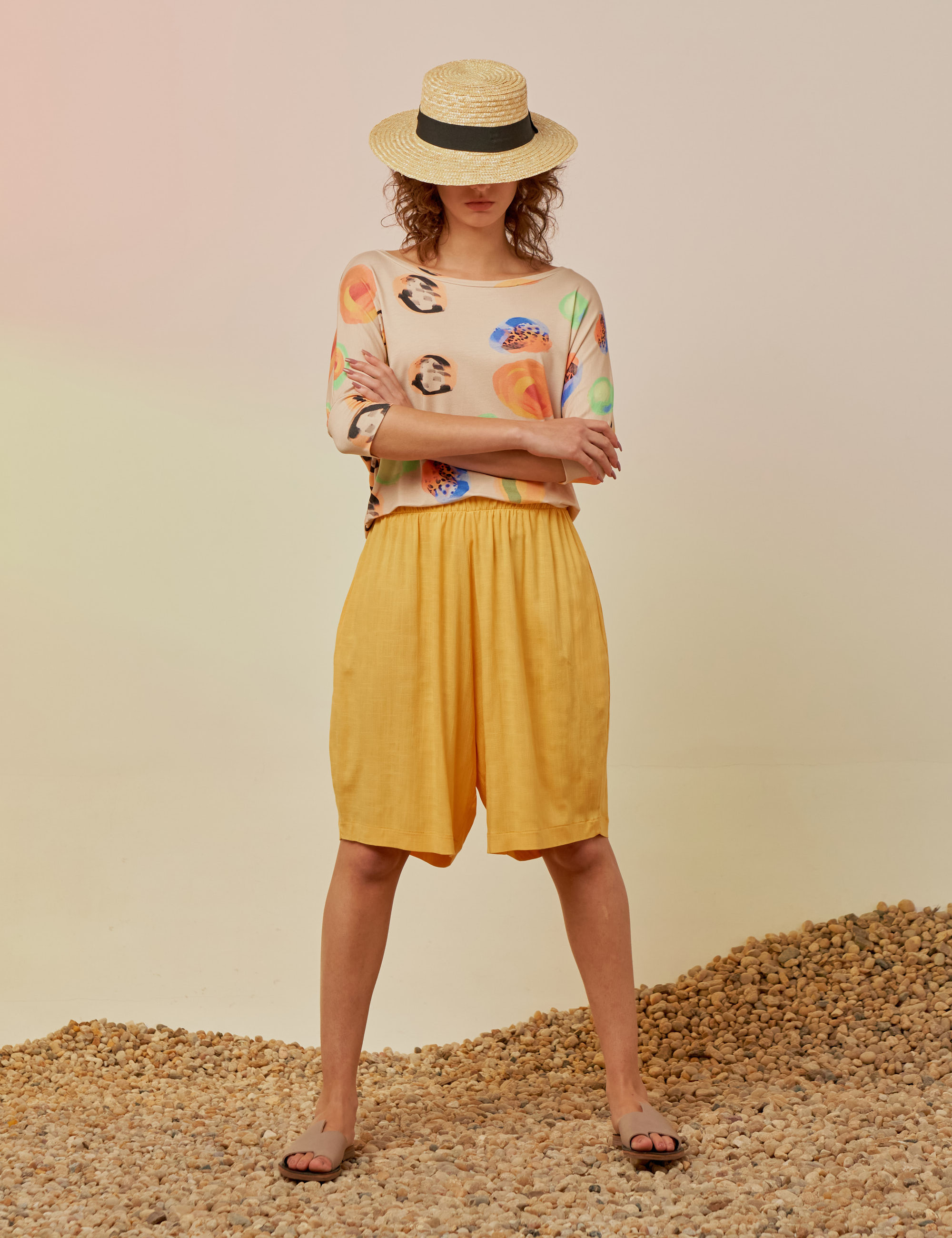 Blusa Quadrada Estampa Cerrado