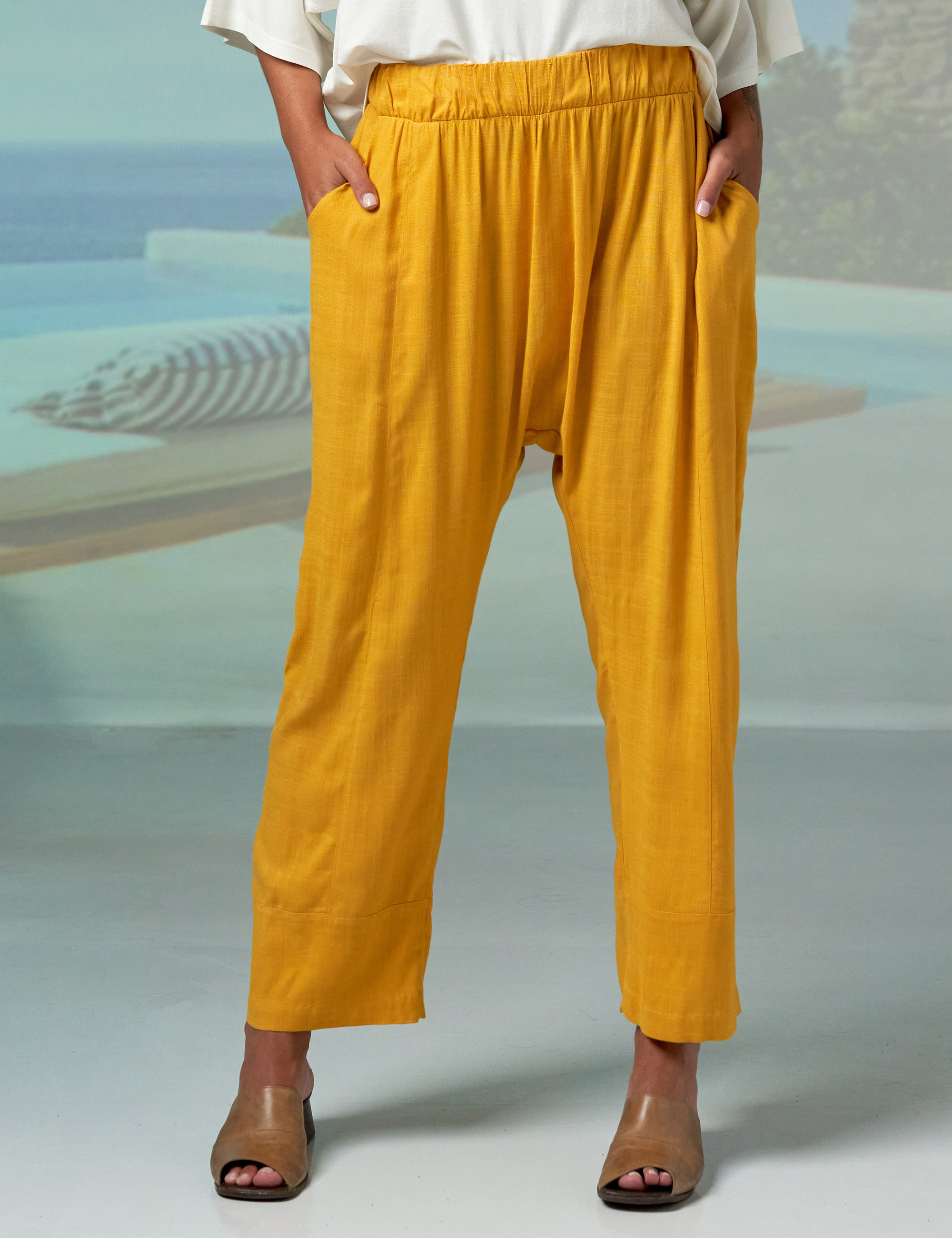 Calça Saruel Linho Maracujá