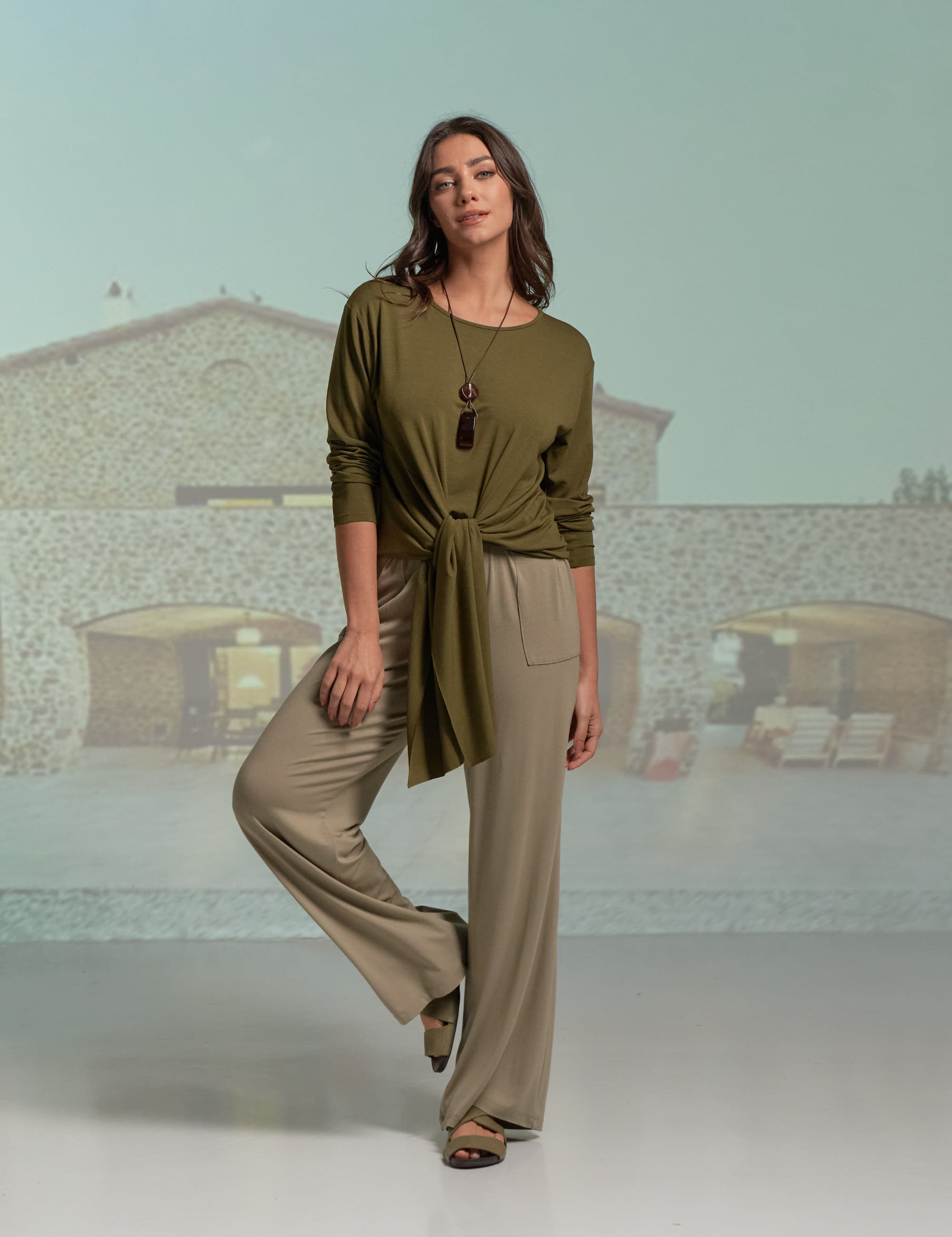 Blusa Nó Manga Longa Carnaúba