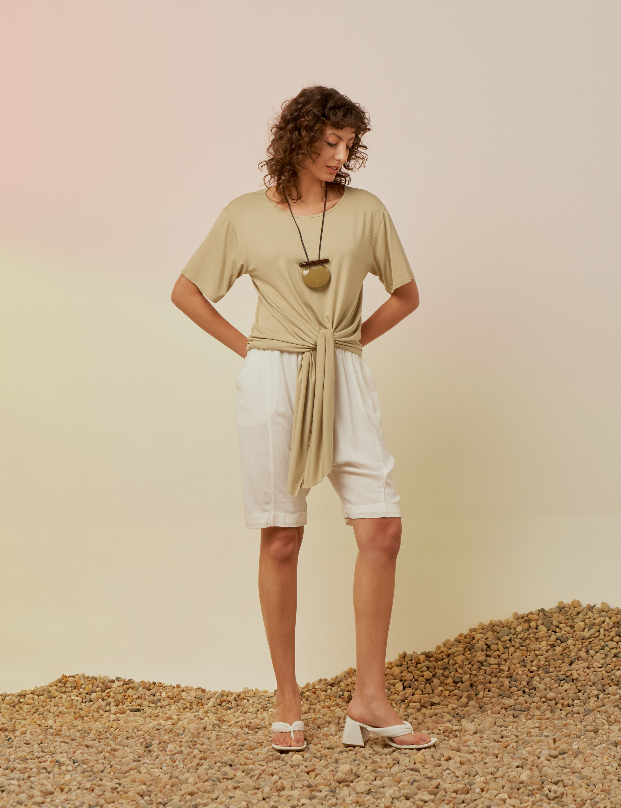 Blusa Nó Frente Genipapo