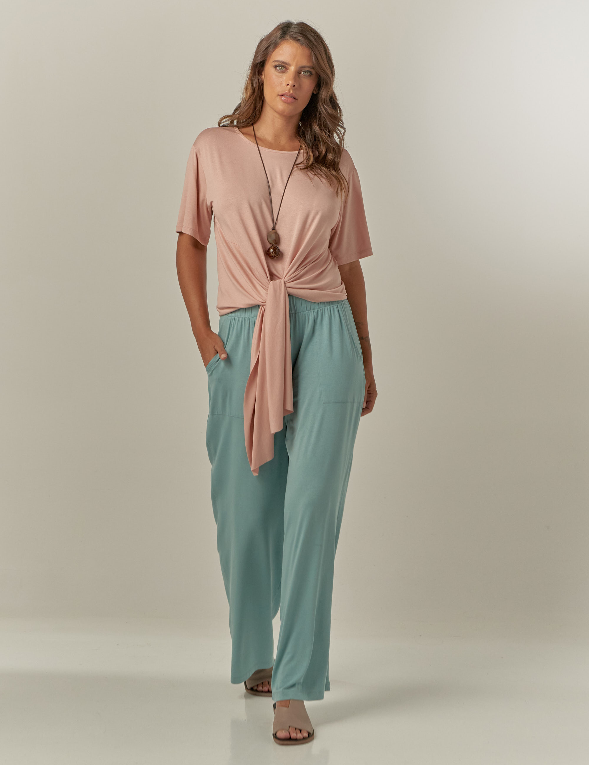 Calça Pantalona Porcelana