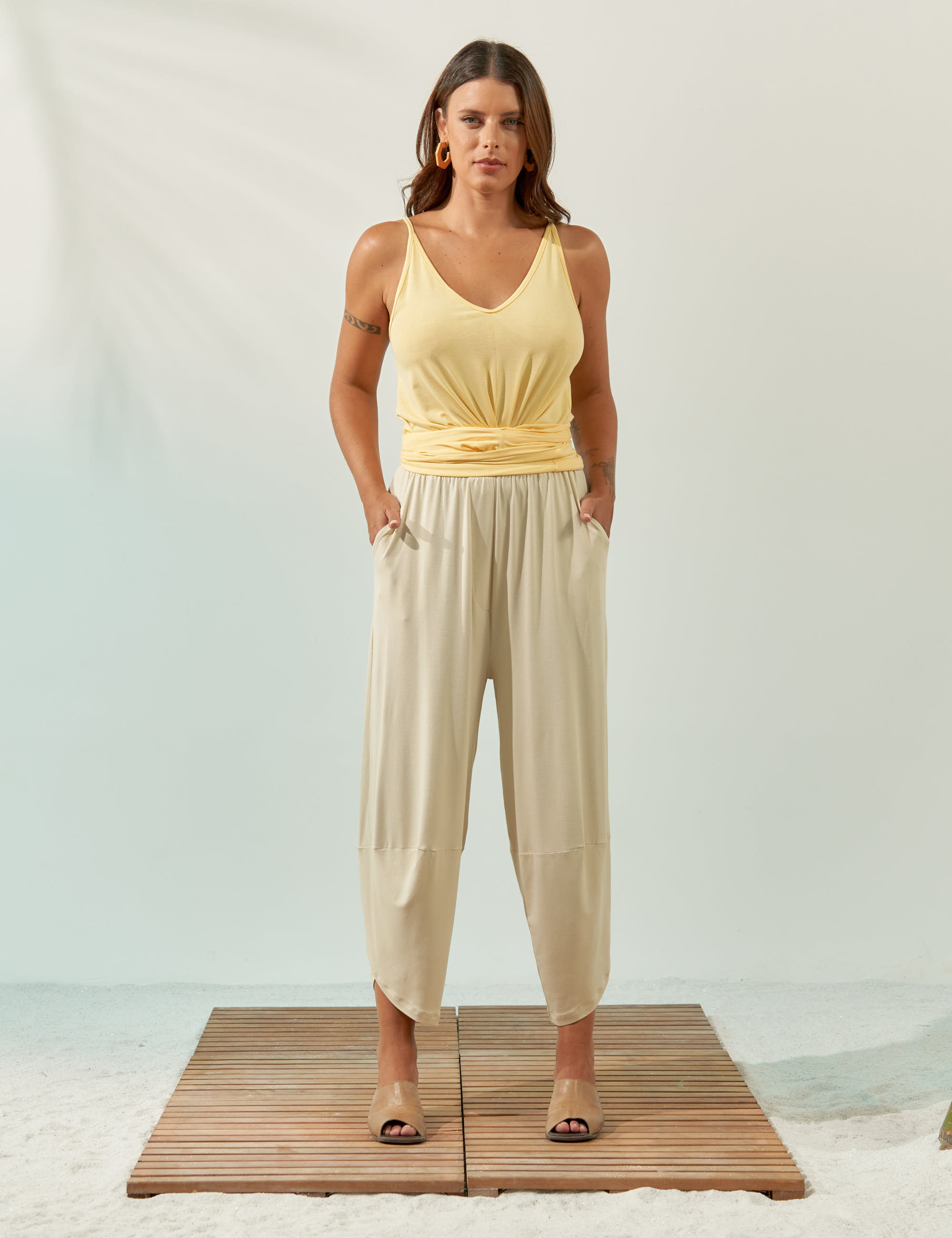 Regata Amarração Amarelo Solar