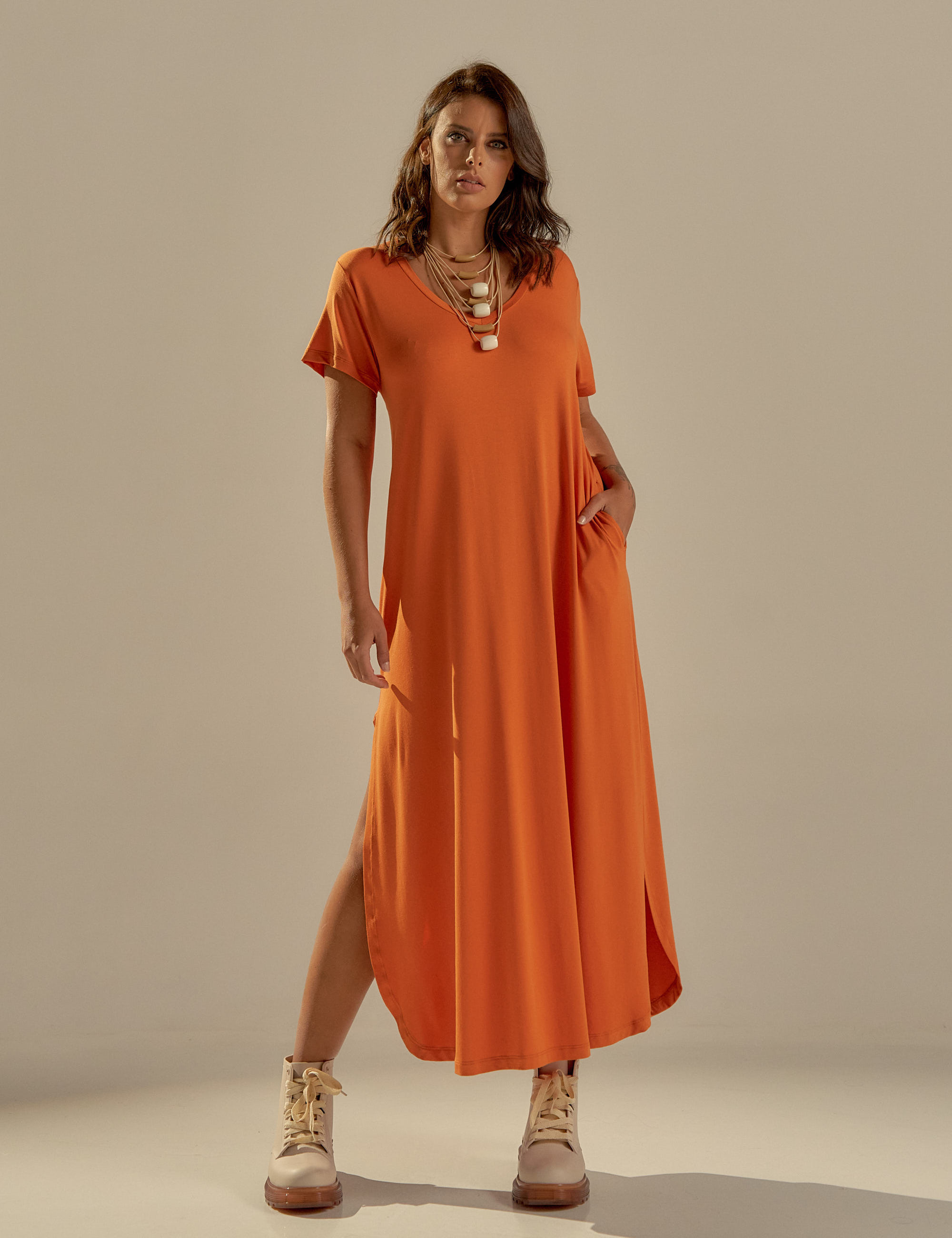 Vestido Camisetão Cúrcuma