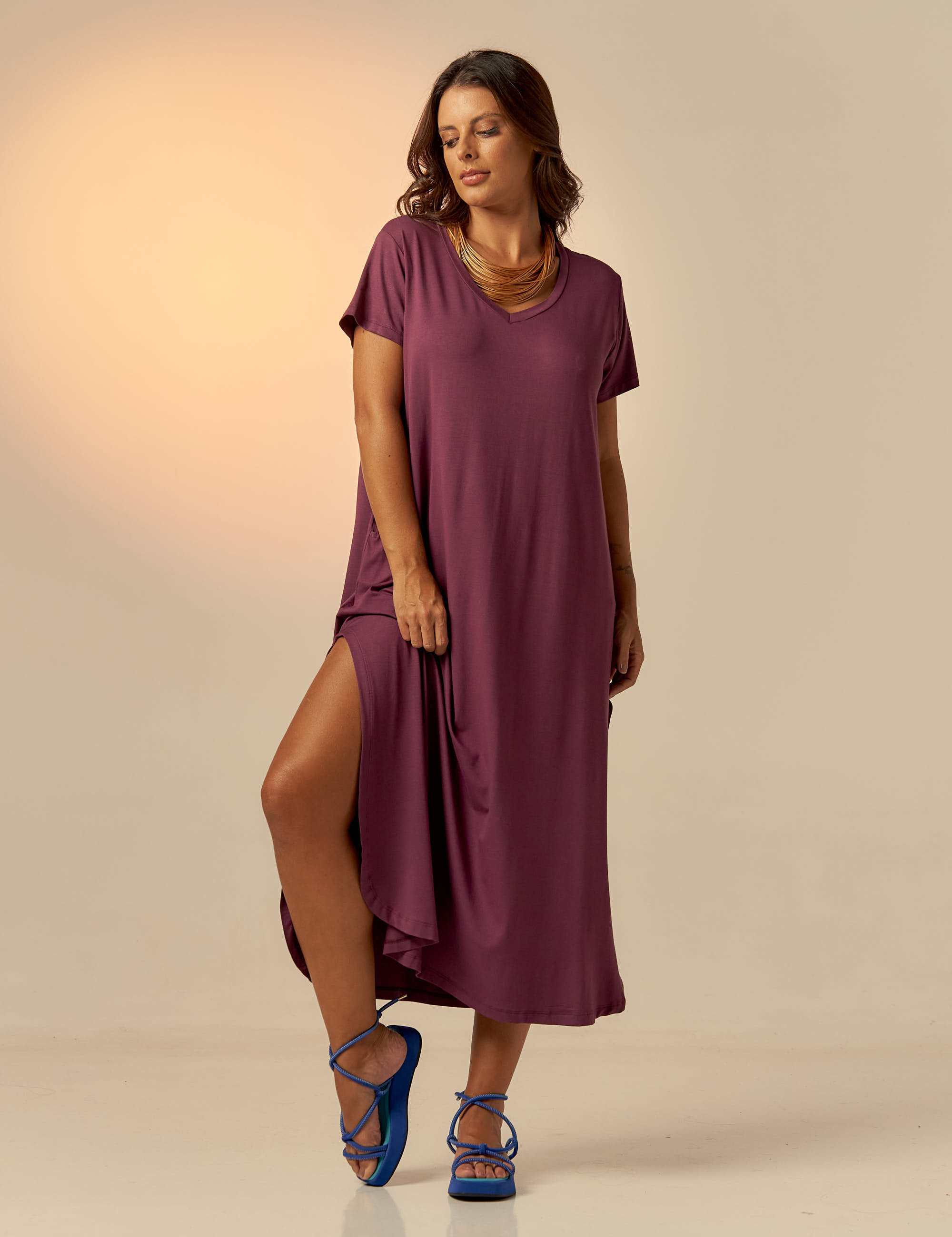 Vestido Camisetão Merlot