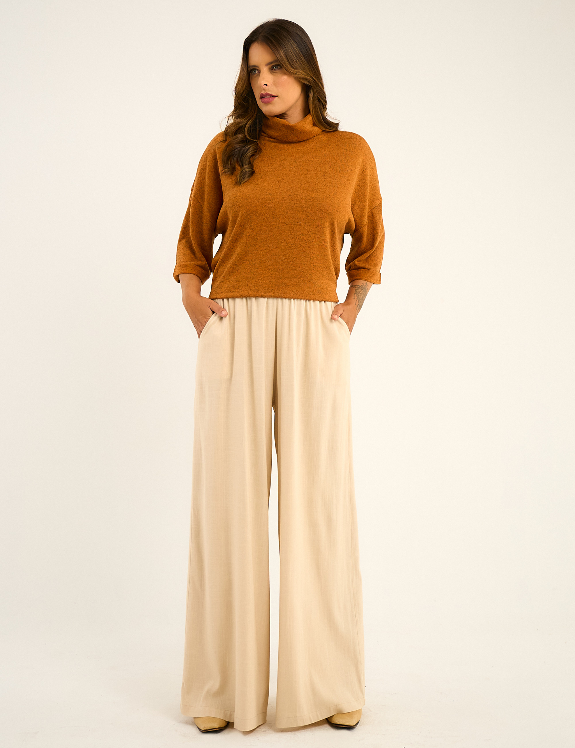 Blusa Ampla Lãnzinha Ferrugem