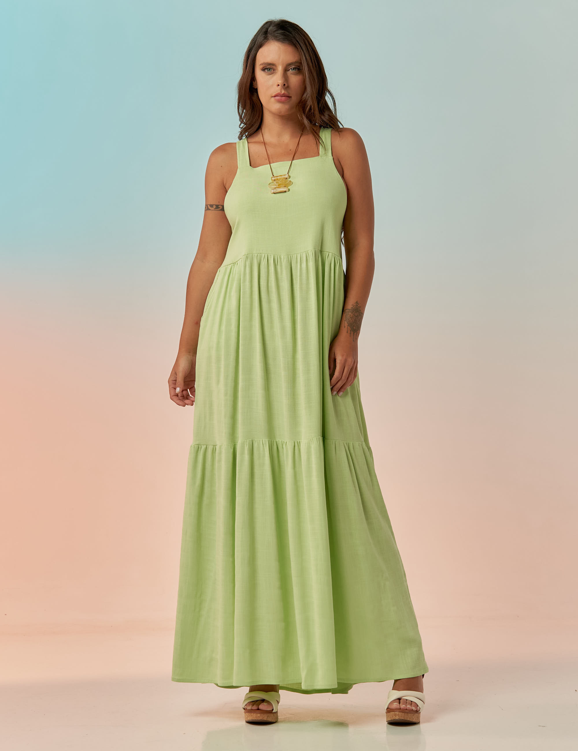 Vestido Rodado Menta