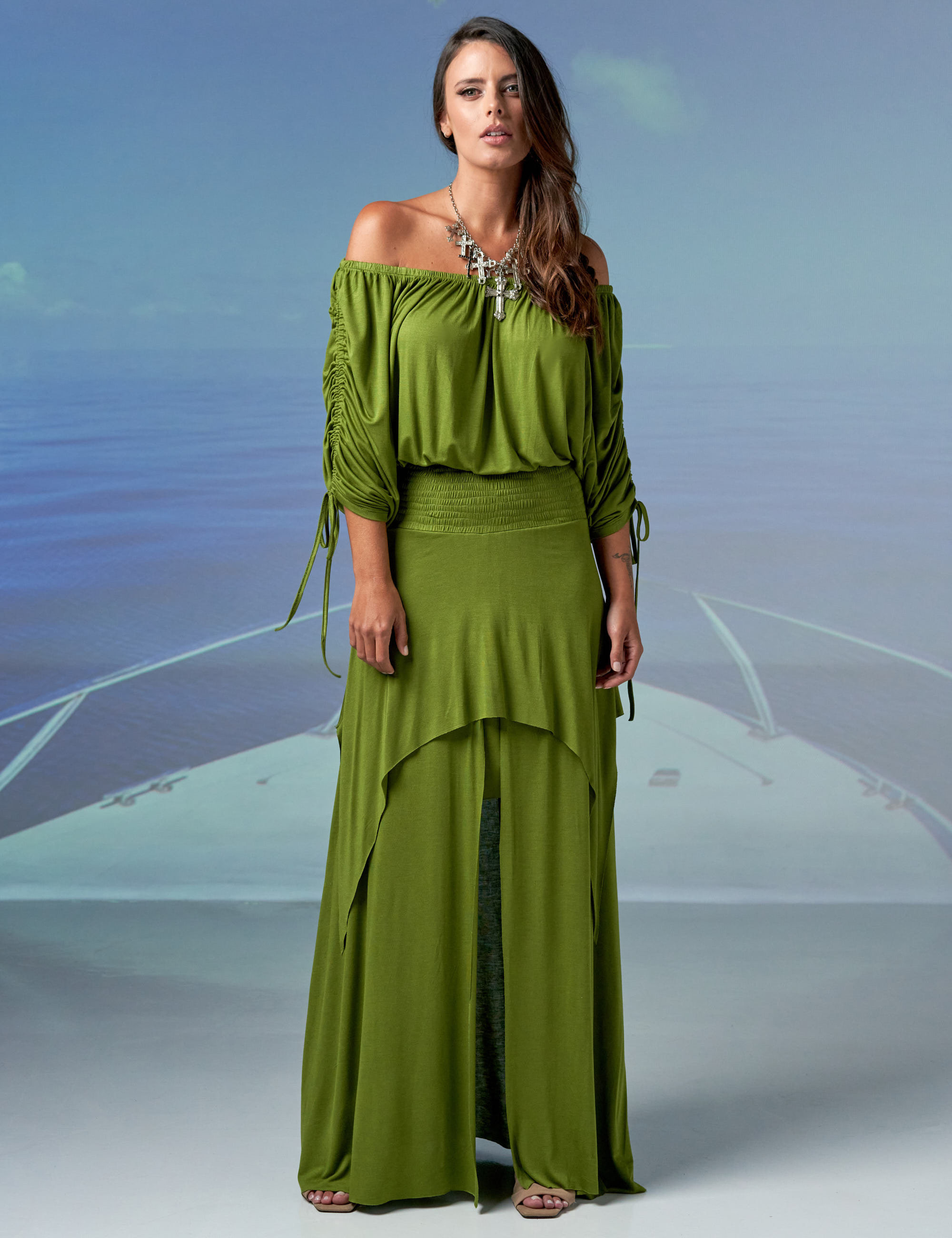 Conjunto Franzido Folha