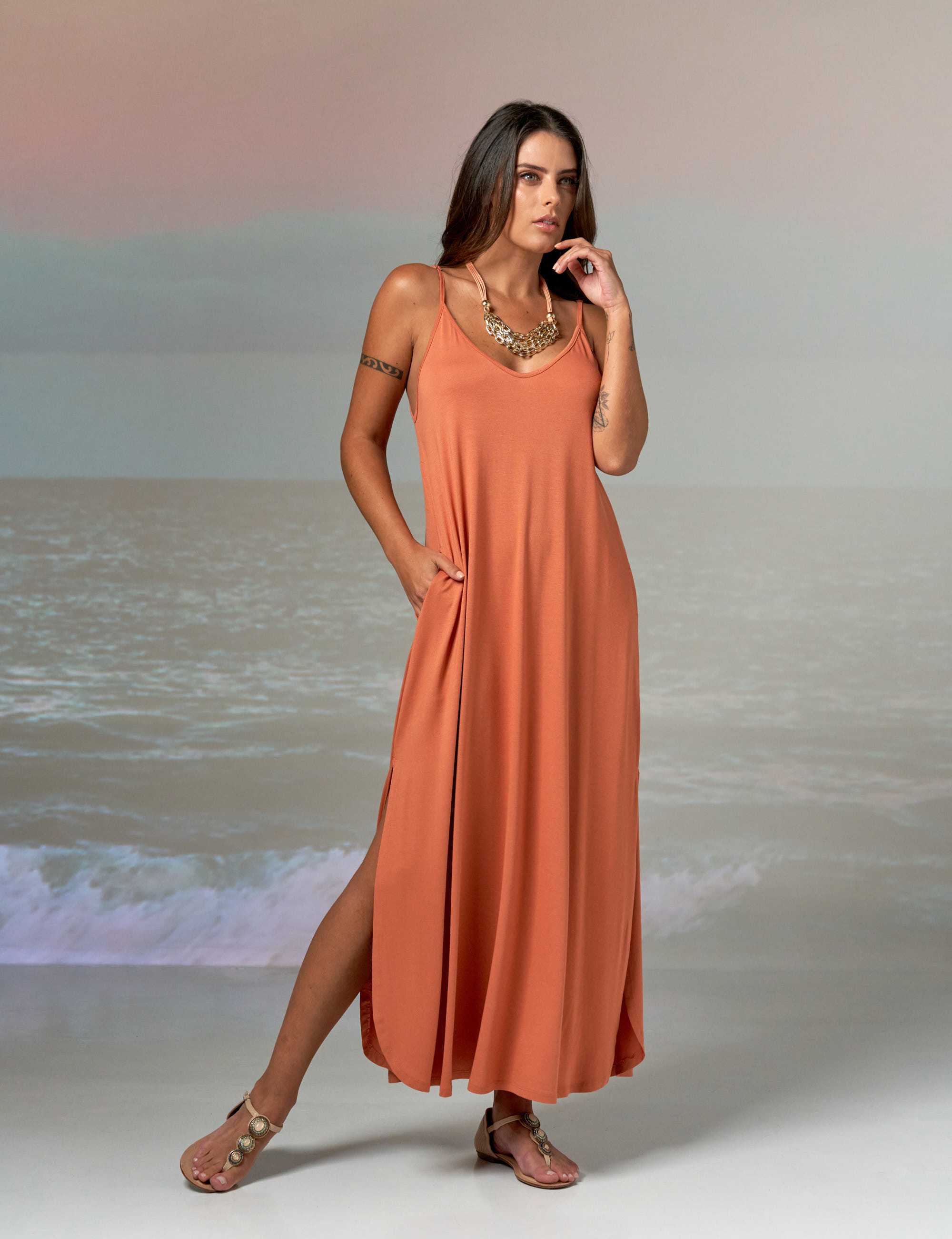 Vestido Regatão Goiaba