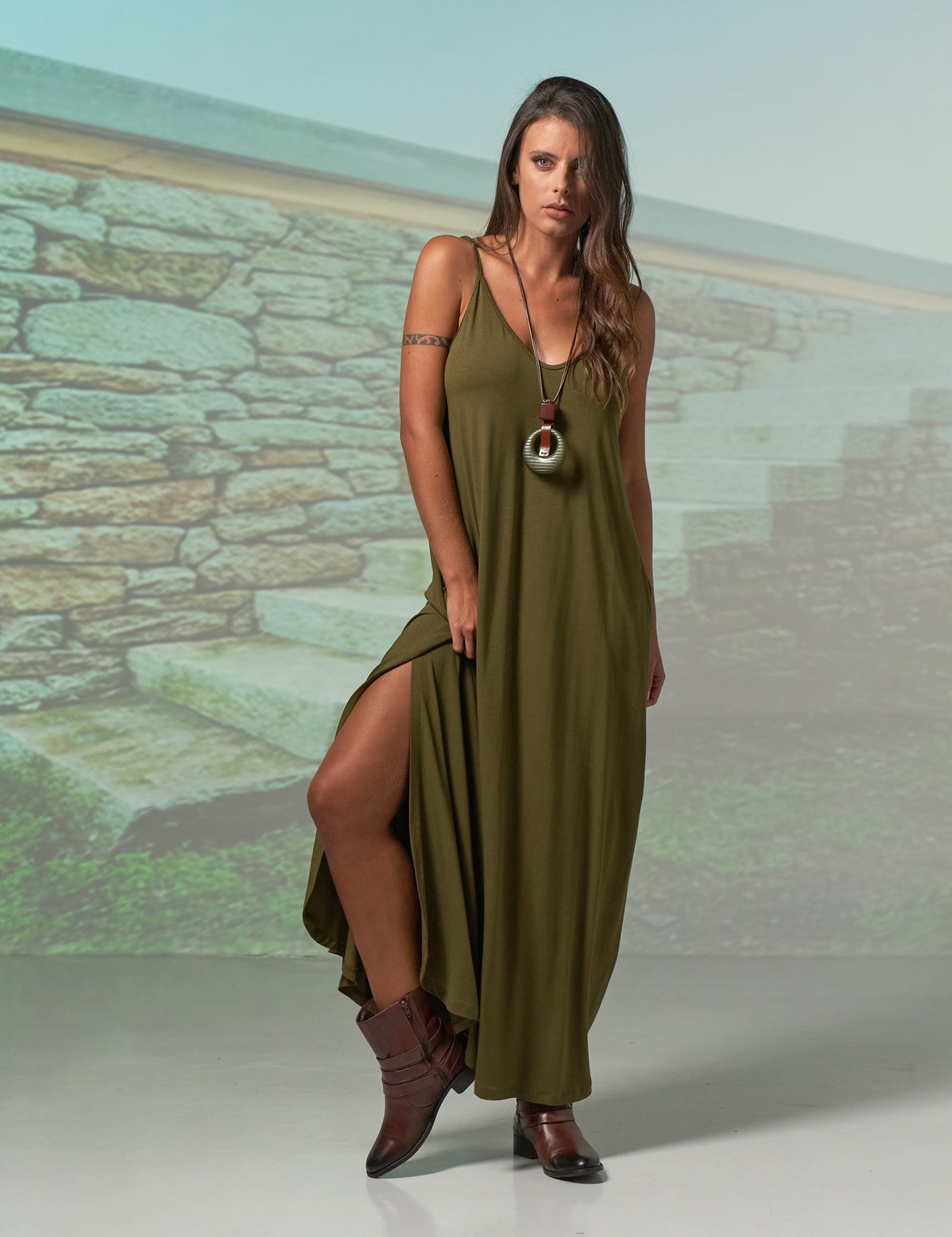 Vestido Regatão Orégano