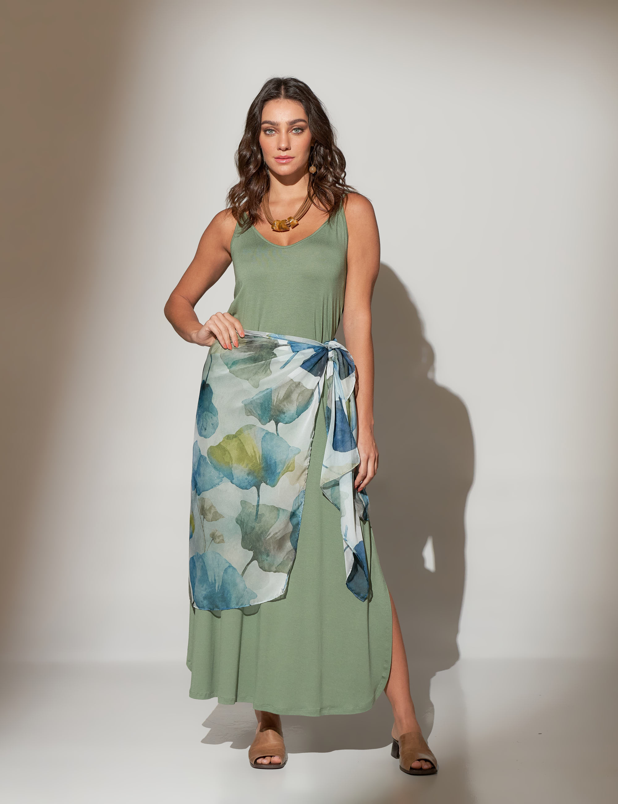 Vestido Regatão Azeitona-U