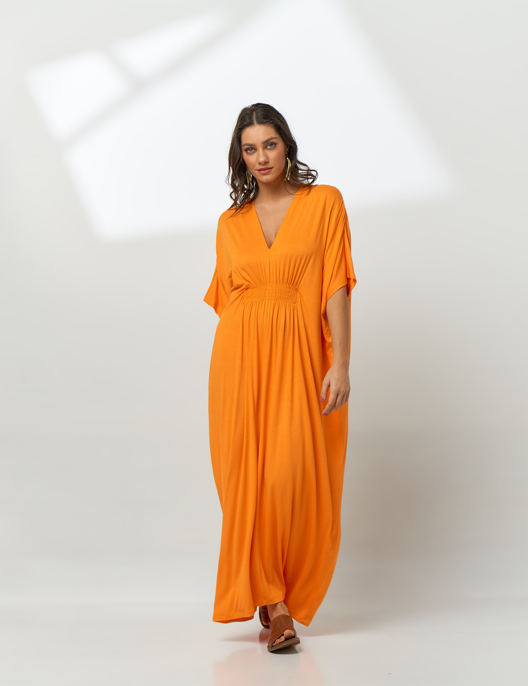 Vestido Kaftan Franzido Criativo