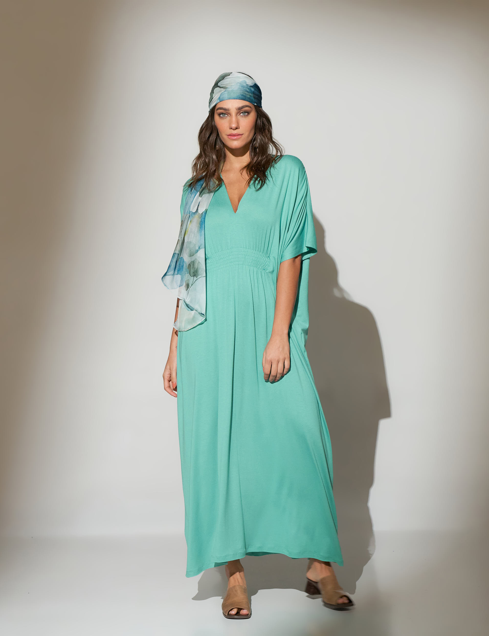 Vestido Kaftan Franzido Jangada-U