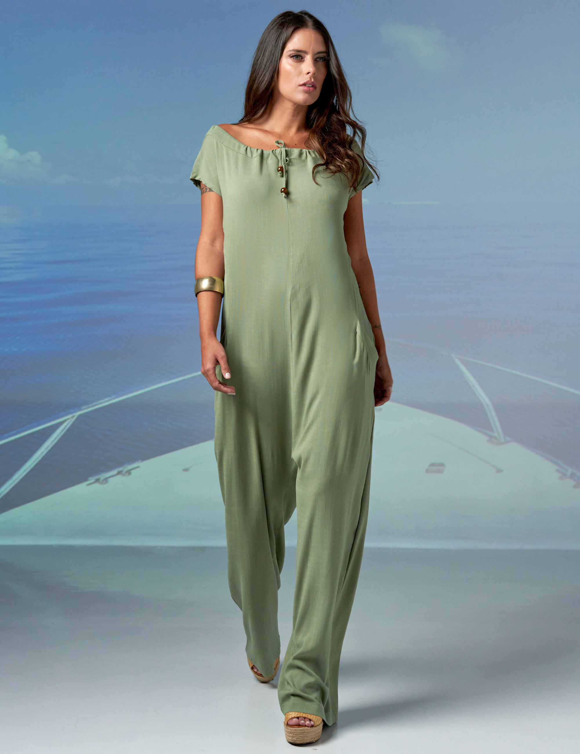 Macacão Saruel Linho Graviola