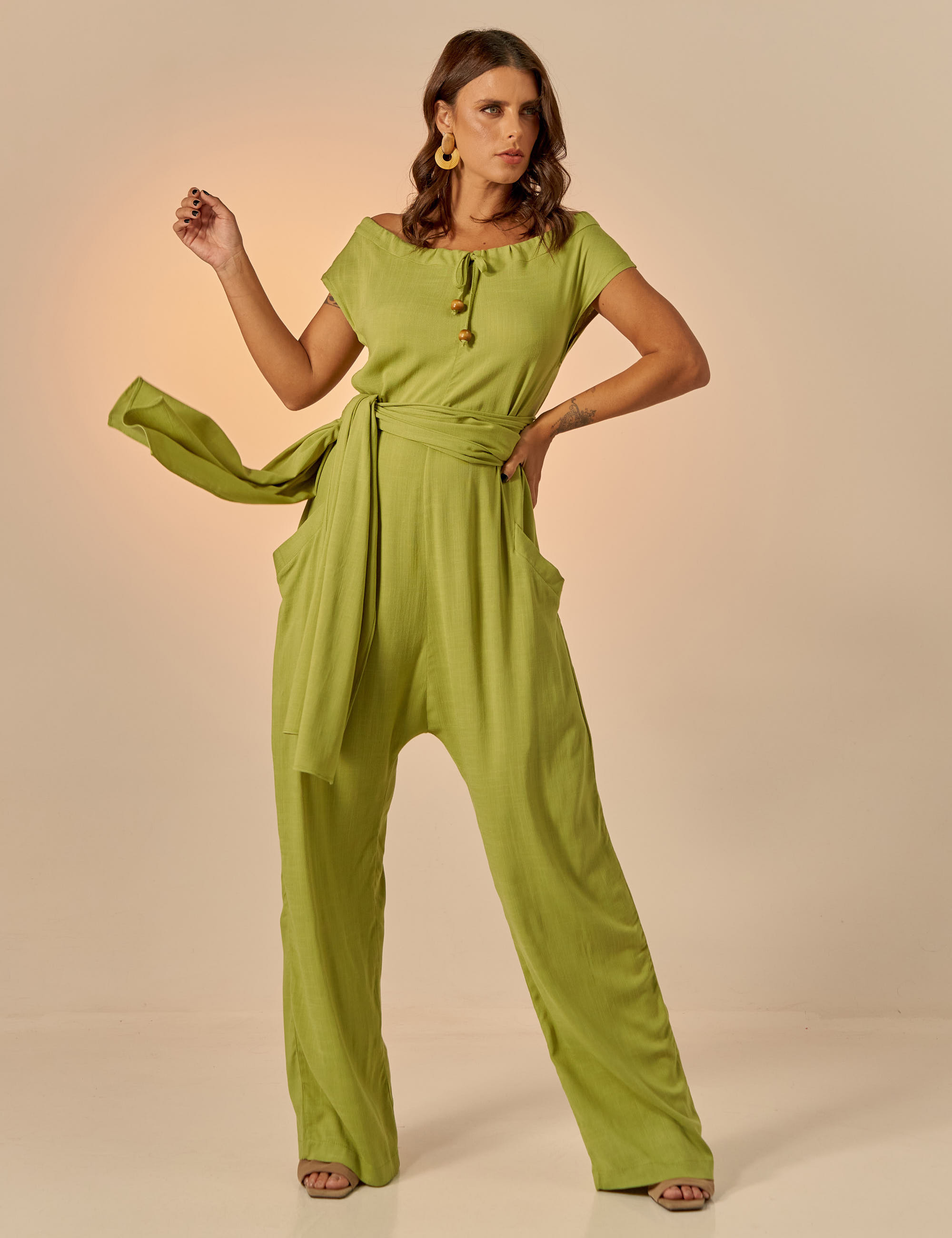 Macacão Saruel Linho  Atemoia