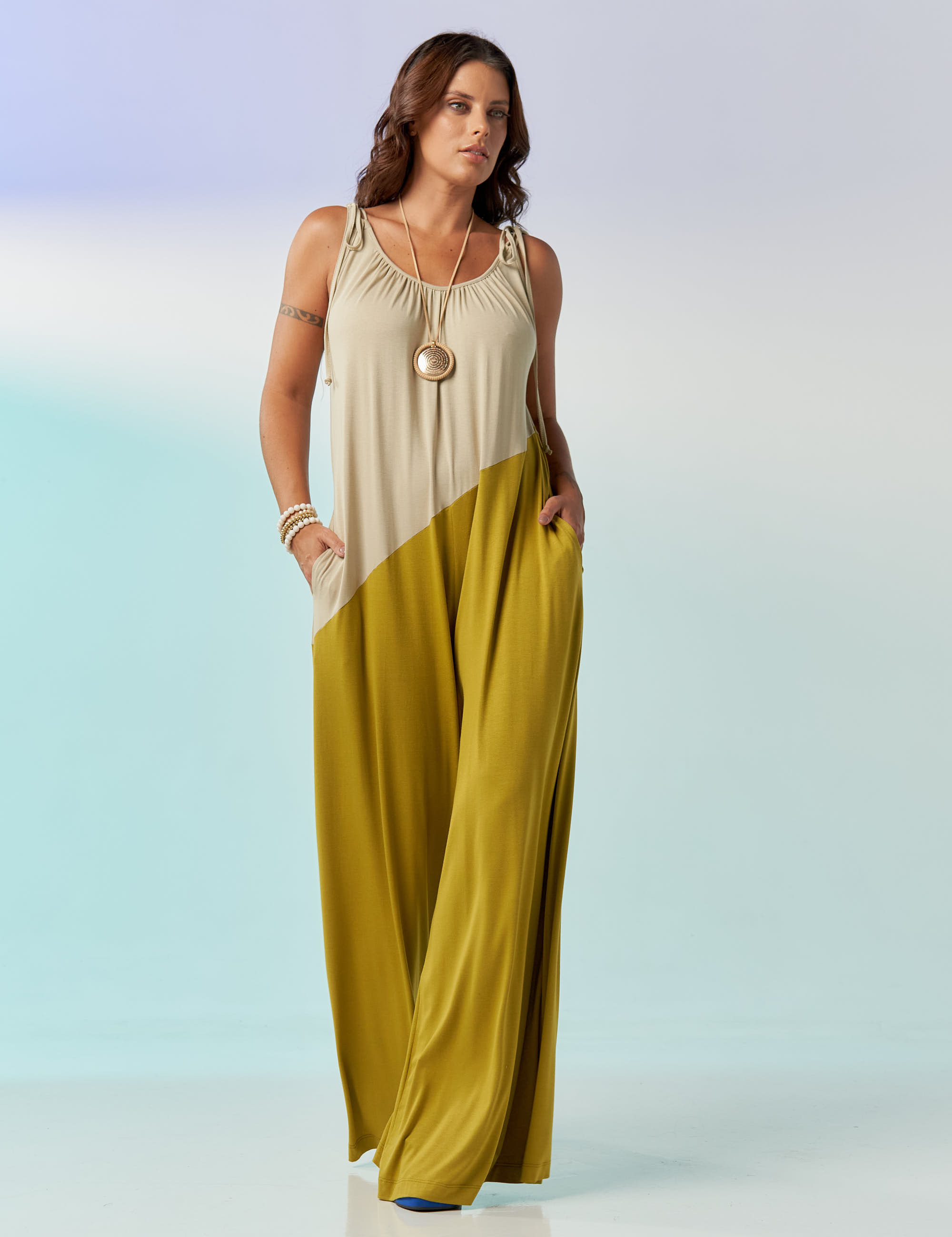 Macacão Bicolor Espinafre